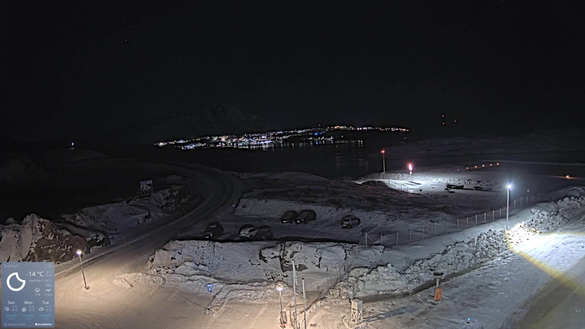 Sisimiut City & Sisimiut Airport Southeast Towards View Live Cam JHS / BGSS - Sisimiut, Qeqqata, Greenland, Denmark