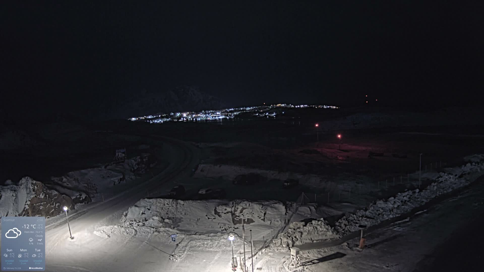 Sisimiut City & Sisimiut Airport Southeast Towards View Live Cam JHS / BGSS - Sisimiut, Qeqqata, Greenland, Denmark