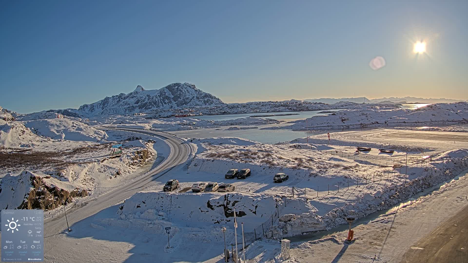 Sisimiut City & Sisimiut Airport Southeast Towards View Live Cam JHS / BGSS - Sisimiut, Qeqqata, Greenland, Denmark