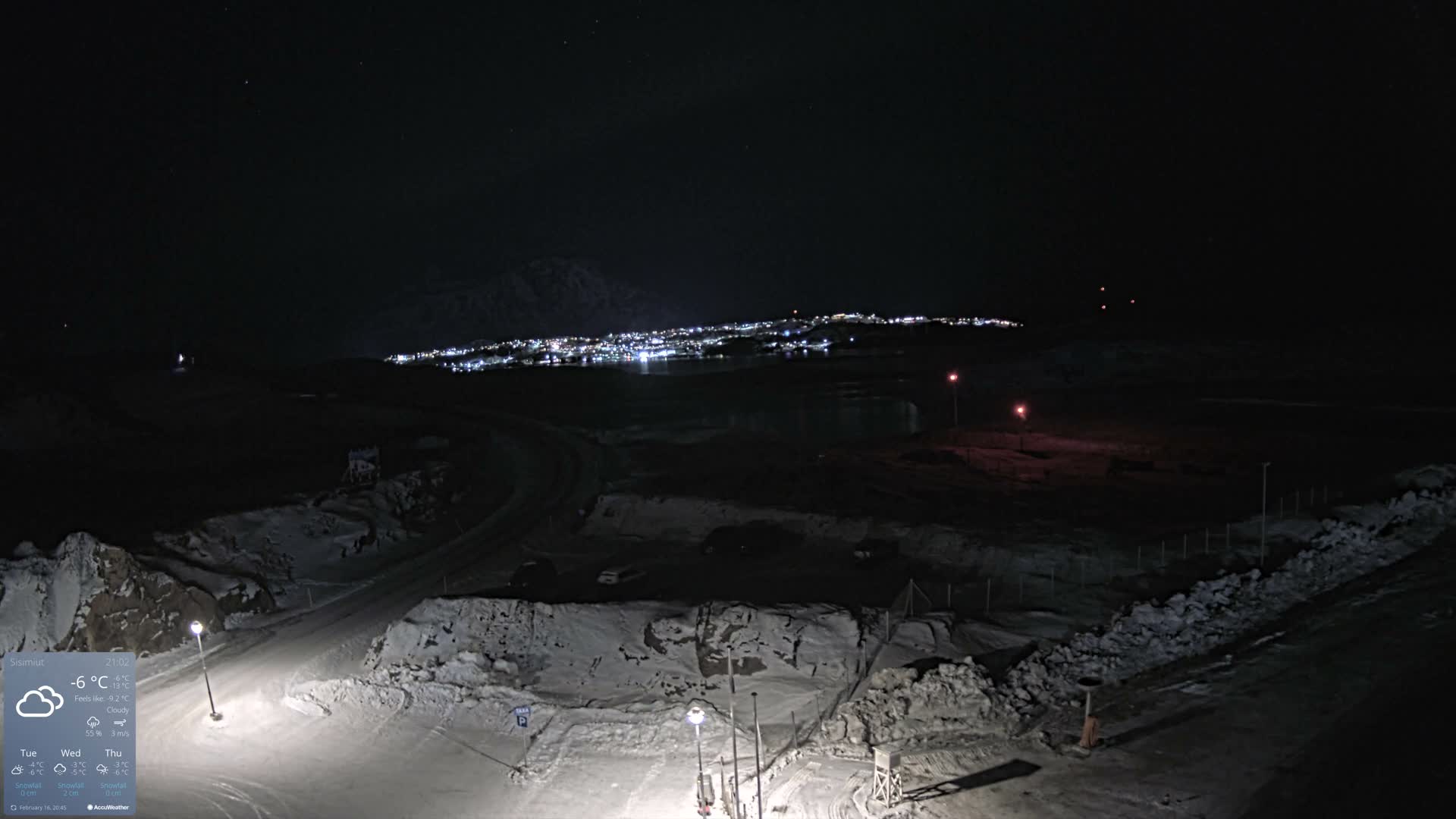 Sisimiut City & Sisimiut Airport Southeast Towards View Live Cam JHS / BGSS - Sisimiut, Qeqqata, Greenland, Denmark