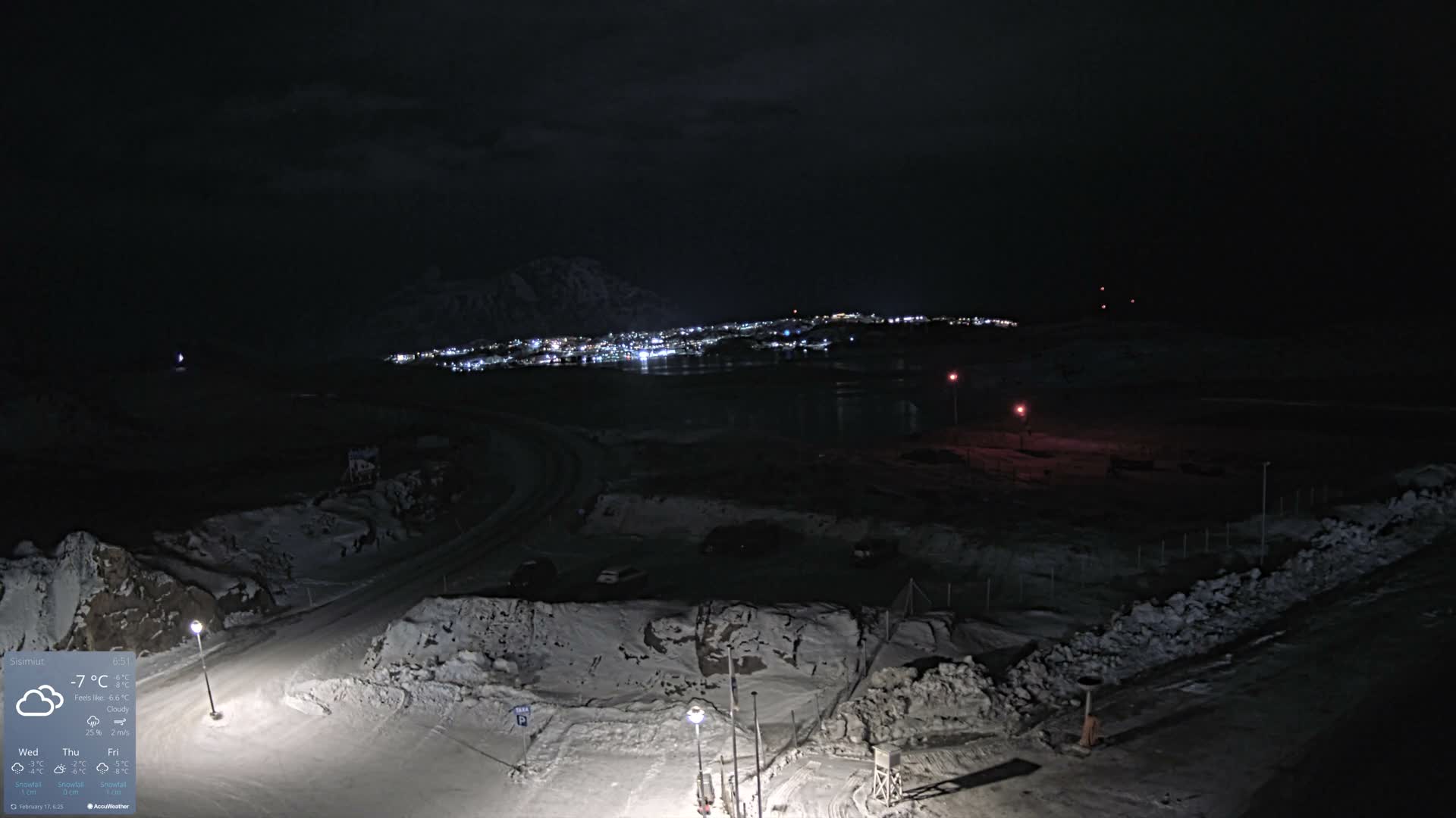 Sisimiut City & Sisimiut Airport Southeast Towards View Live Cam JHS / BGSS - Sisimiut, Qeqqata, Greenland, Denmark
