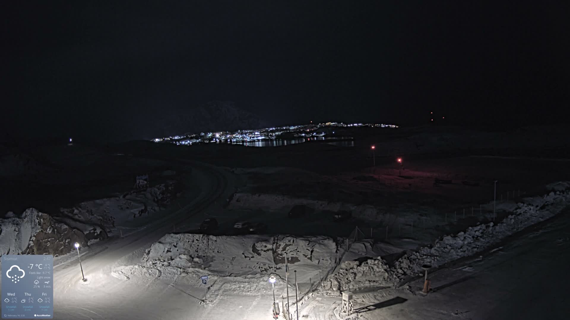 Sisimiut City & Sisimiut Airport Southeast Towards View Live Cam JHS / BGSS - Sisimiut, Qeqqata, Greenland, Denmark