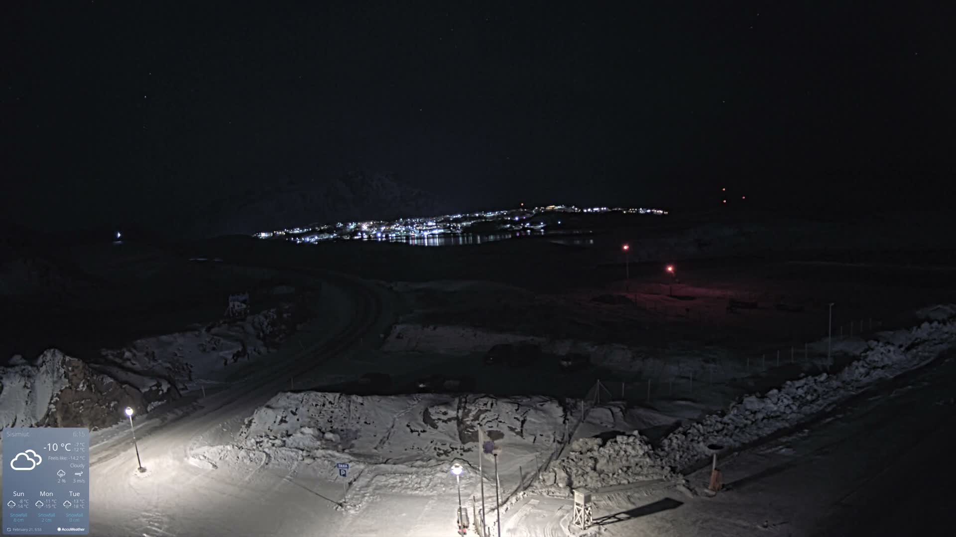 Sisimiut City & Sisimiut Airport Southeast Towards View Live Cam JHS / BGSS - Sisimiut, Qeqqata, Greenland, Denmark