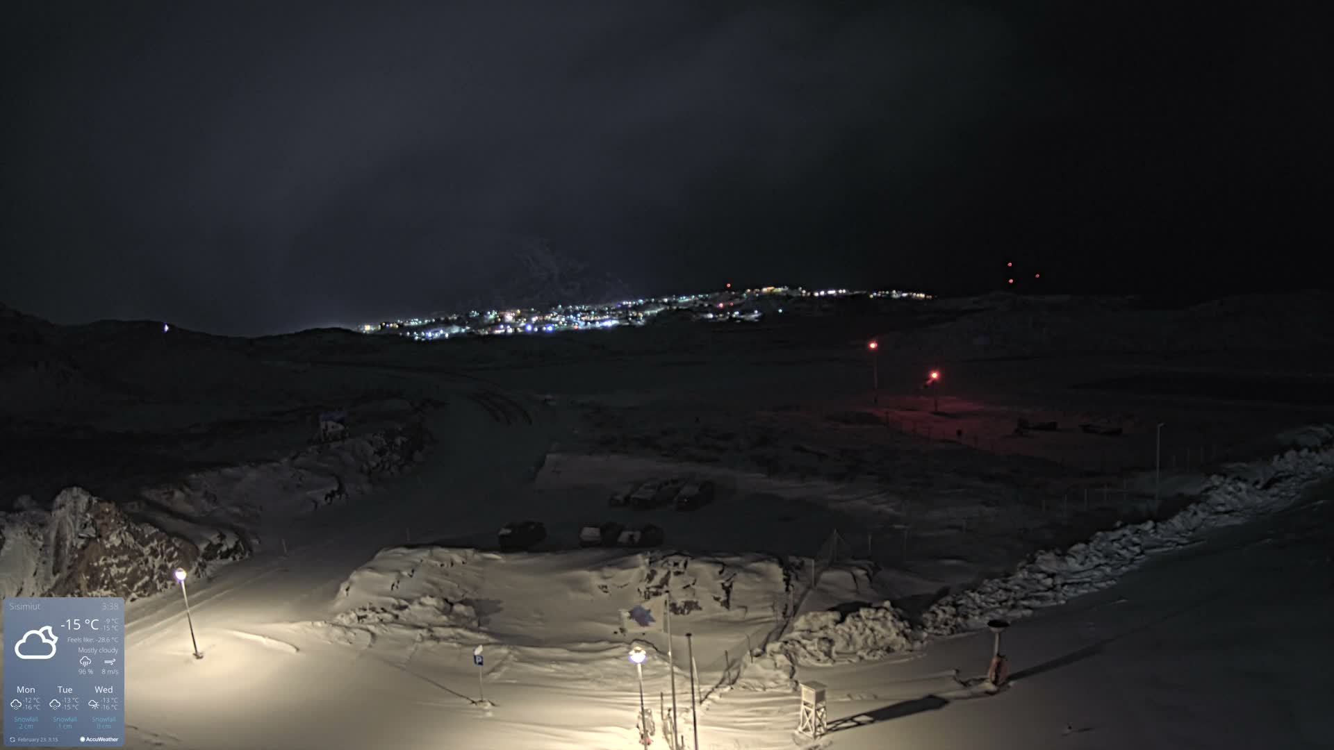 Sisimiut City & Sisimiut Airport Southeast Towards View Live Cam JHS / BGSS - Sisimiut, Qeqqata, Greenland, Denmark