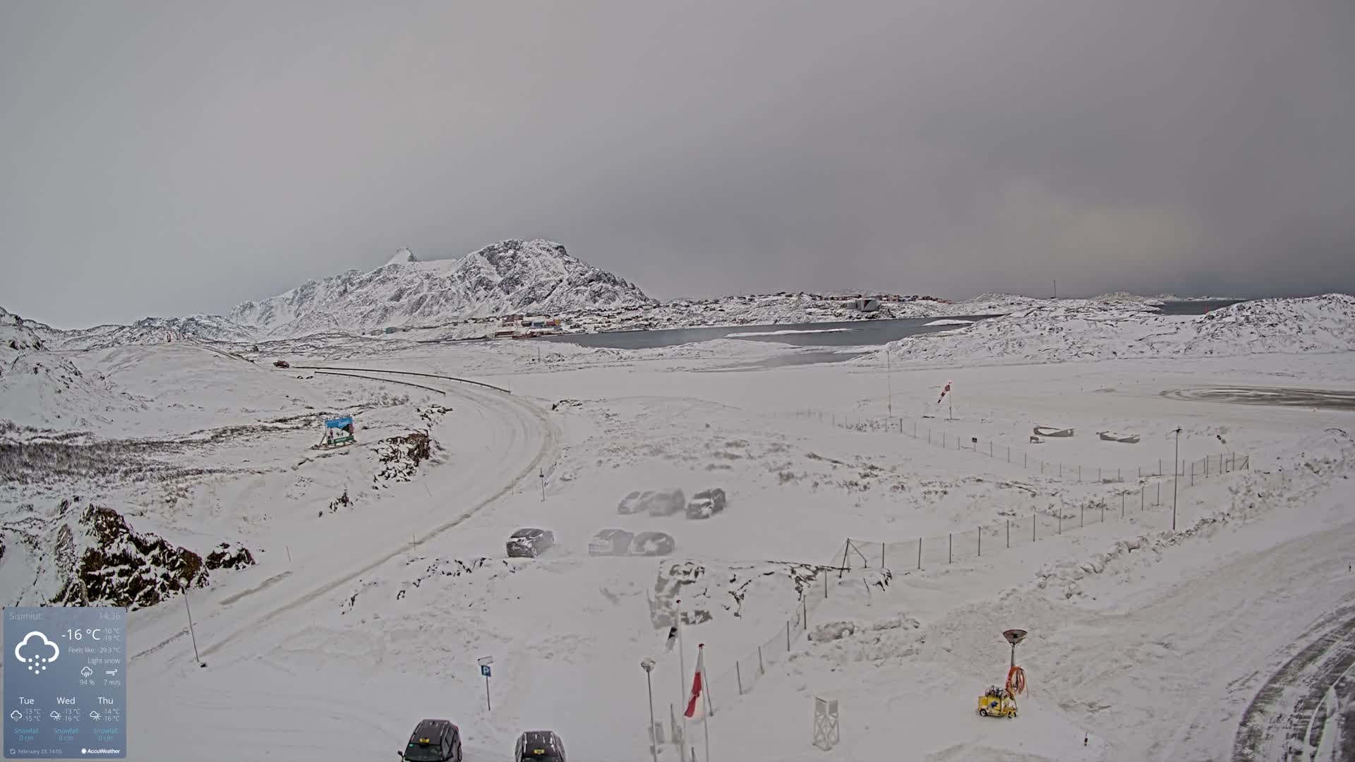 Sisimiut City & Sisimiut Airport Southeast Towards View Live Cam JHS / BGSS - Sisimiut, Qeqqata, Greenland, Denmark