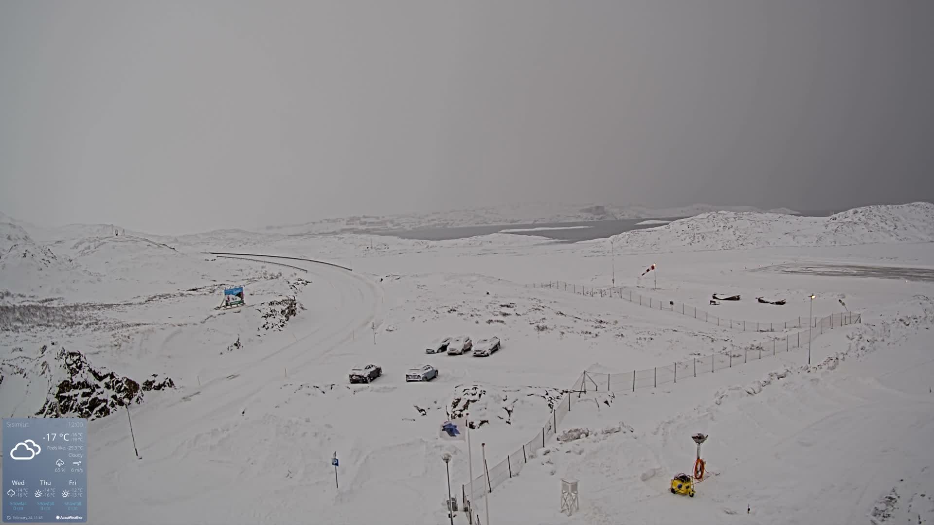 Sisimiut City & Sisimiut Airport Southeast Towards View Live Cam JHS / BGSS - Sisimiut, Qeqqata, Greenland, Denmark