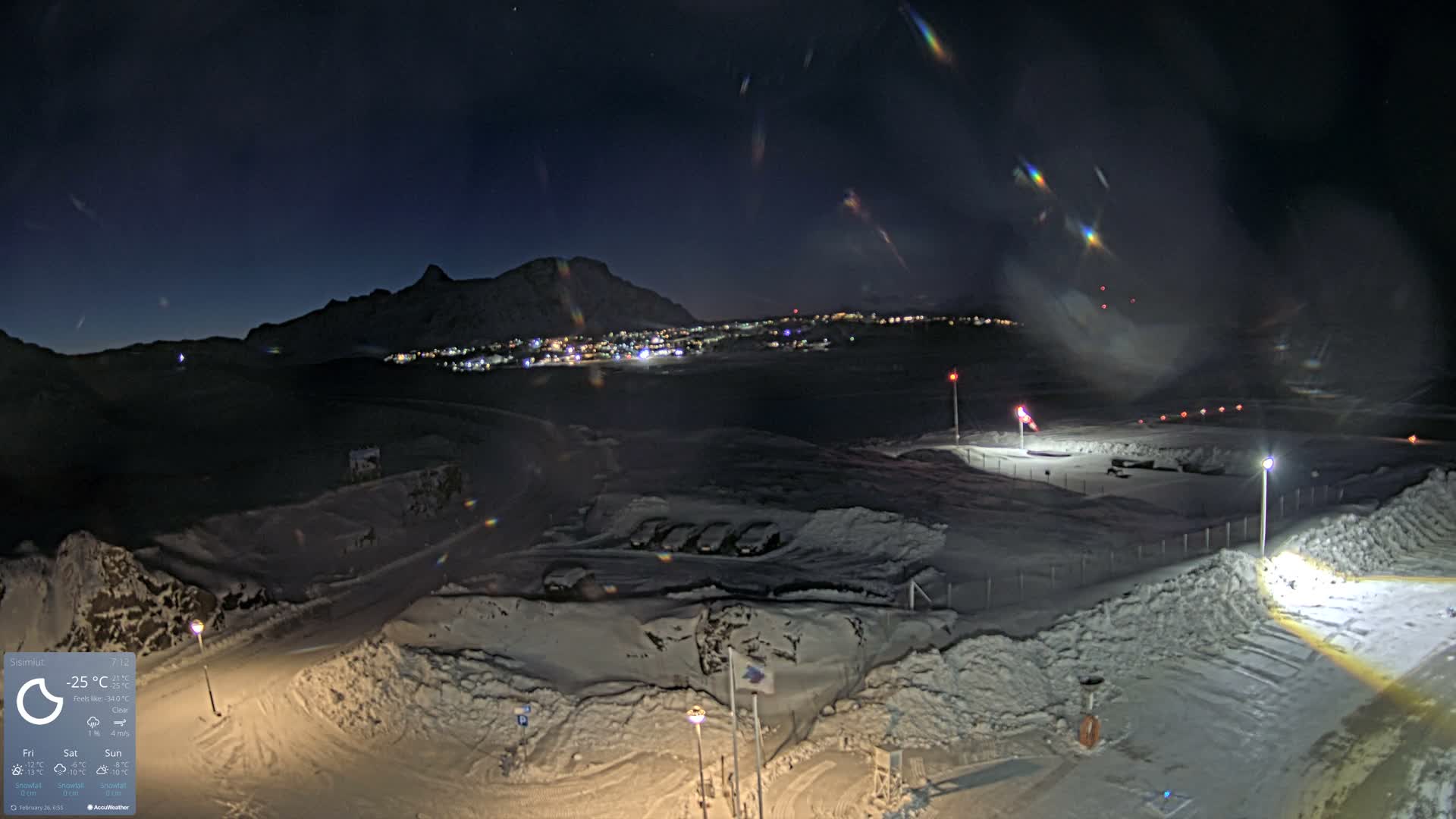 Sisimiut City & Sisimiut Airport Southeast Towards View Live Cam JHS / BGSS - Sisimiut, Qeqqata, Greenland, Denmark