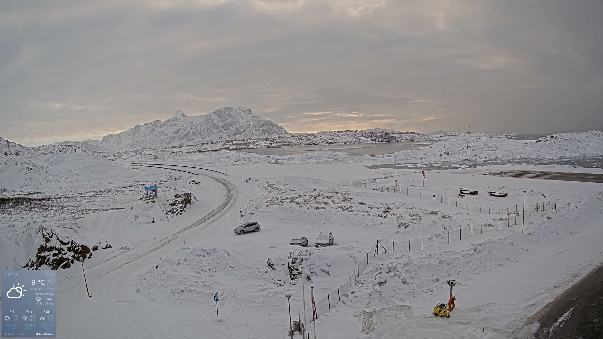 Sisimiut City & Sisimiut Airport Southeast Towards View Live Cam JHS / BGSS - Sisimiut, Qeqqata, Greenland, Denmark