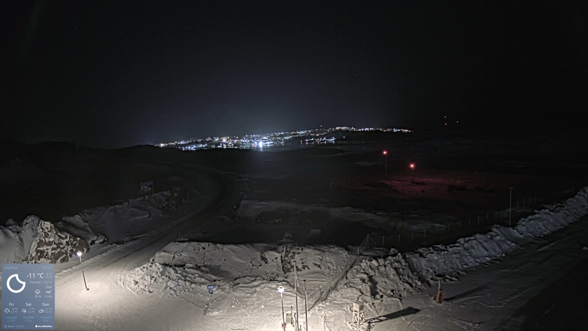 Sisimiut City & Sisimiut Airport Southeast Towards View Live Cam JHS / BGSS - Sisimiut, Qeqqata, Greenland, Denmark