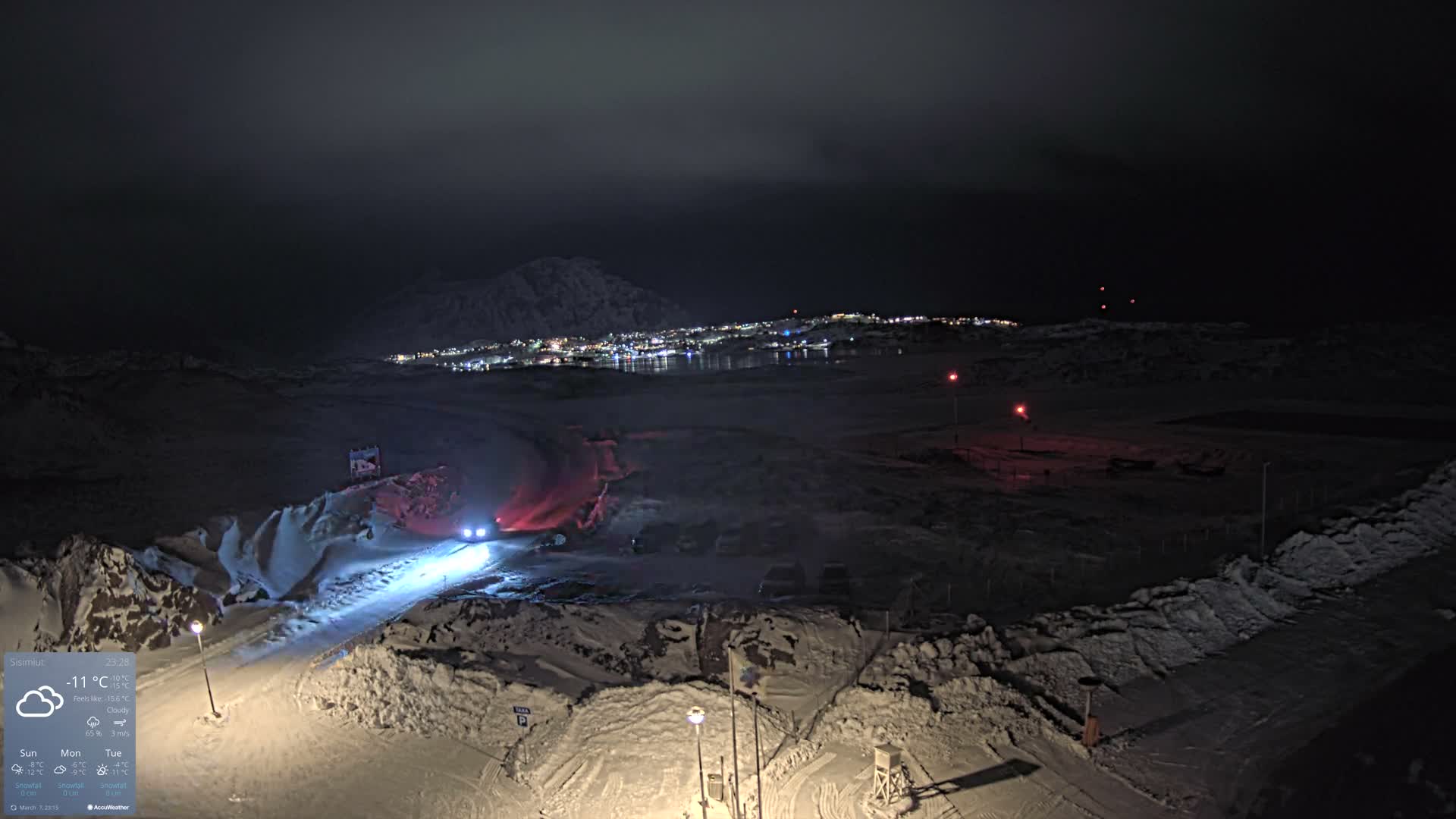 Sisimiut City & Sisimiut Airport Southeast Towards View Live Cam JHS / BGSS - Sisimiut, Qeqqata, Greenland, Denmark