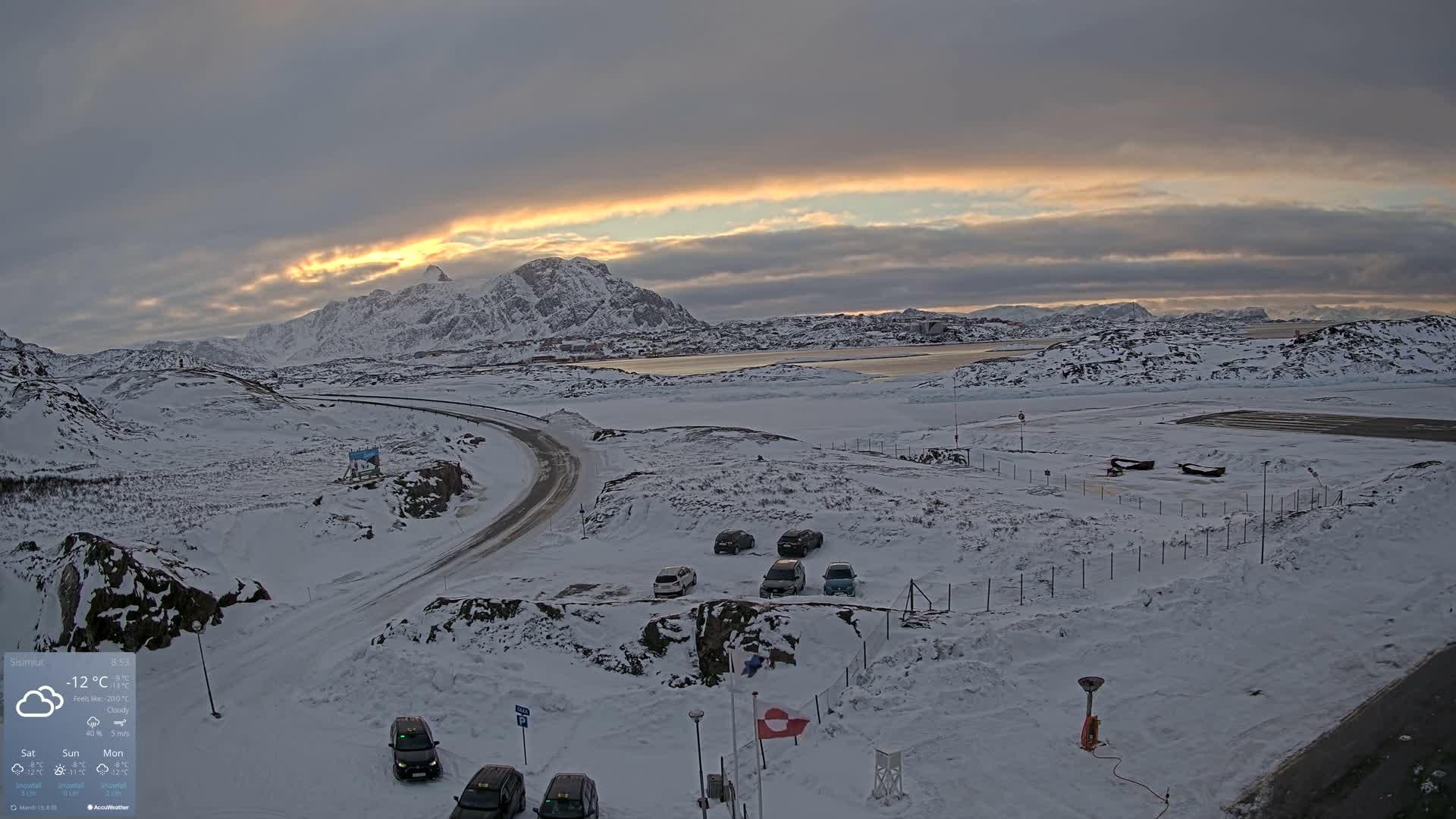 Sisimiut City & Sisimiut Airport Southeast Towards View Live Cam JHS / BGSS - Sisimiut, Qeqqata, Greenland, Denmark