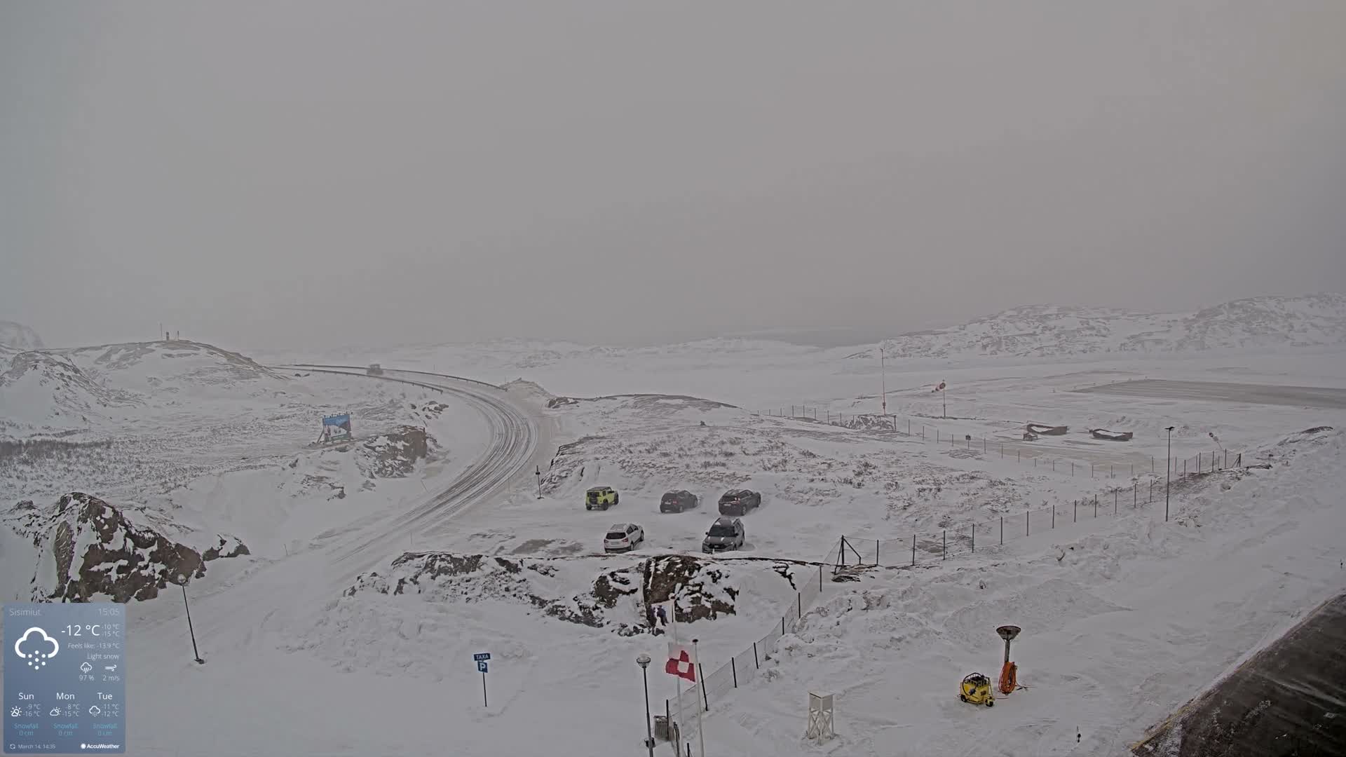 Sisimiut City & Sisimiut Airport Southeast Towards View Live Cam JHS / BGSS - Sisimiut, Qeqqata, Greenland, Denmark