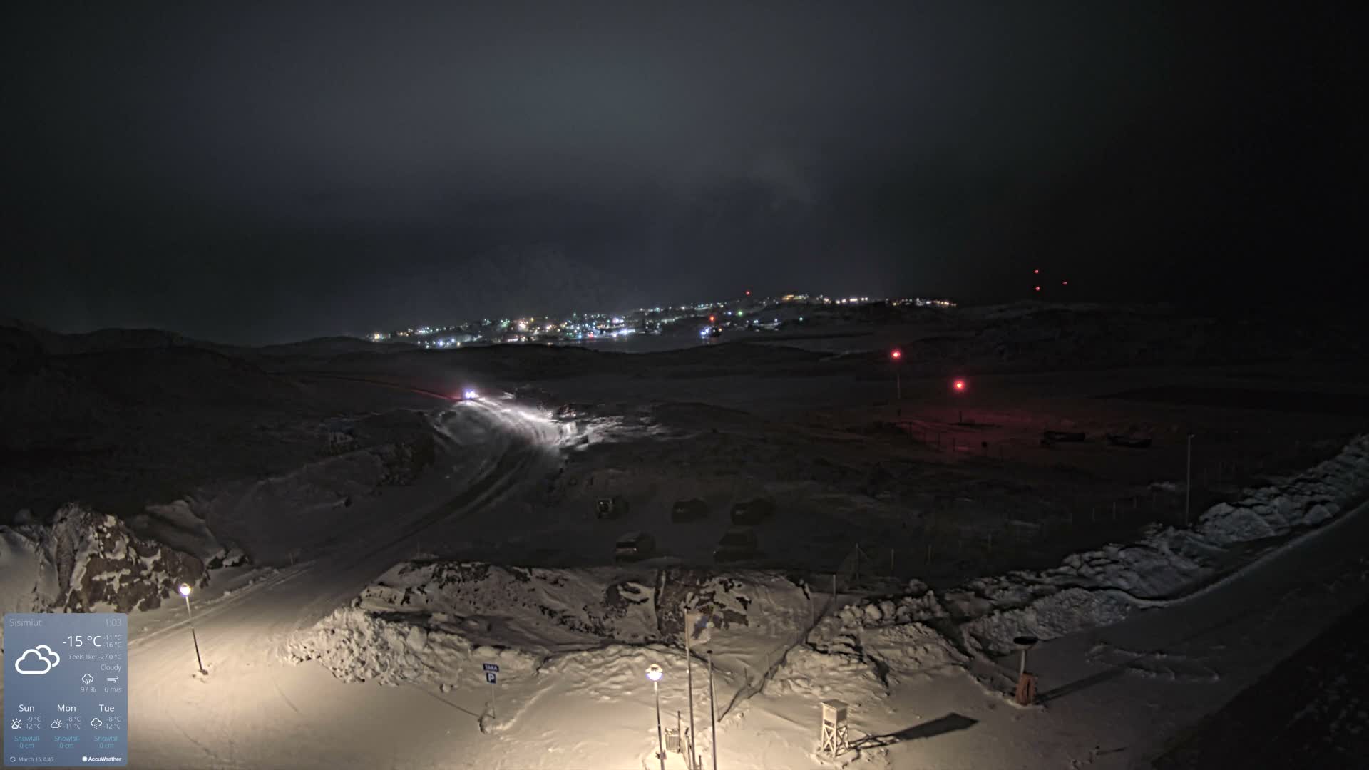 Sisimiut City & Sisimiut Airport Southeast Towards View Live Cam JHS / BGSS - Sisimiut, Qeqqata, Greenland, Denmark