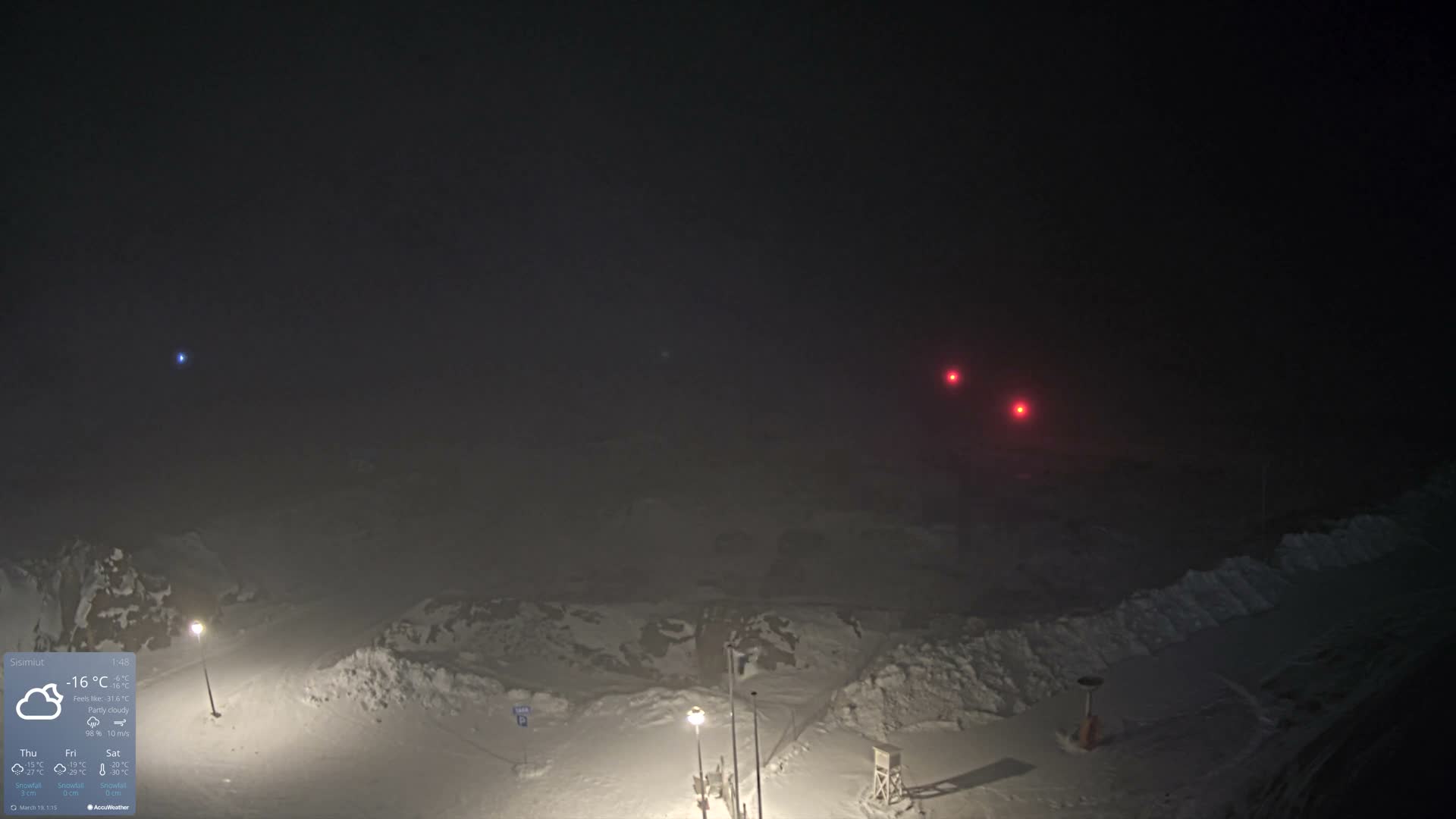 Sisimiut City & Sisimiut Airport Southeast Towards View Live Cam JHS / BGSS - Sisimiut, Qeqqata, Greenland, Denmark