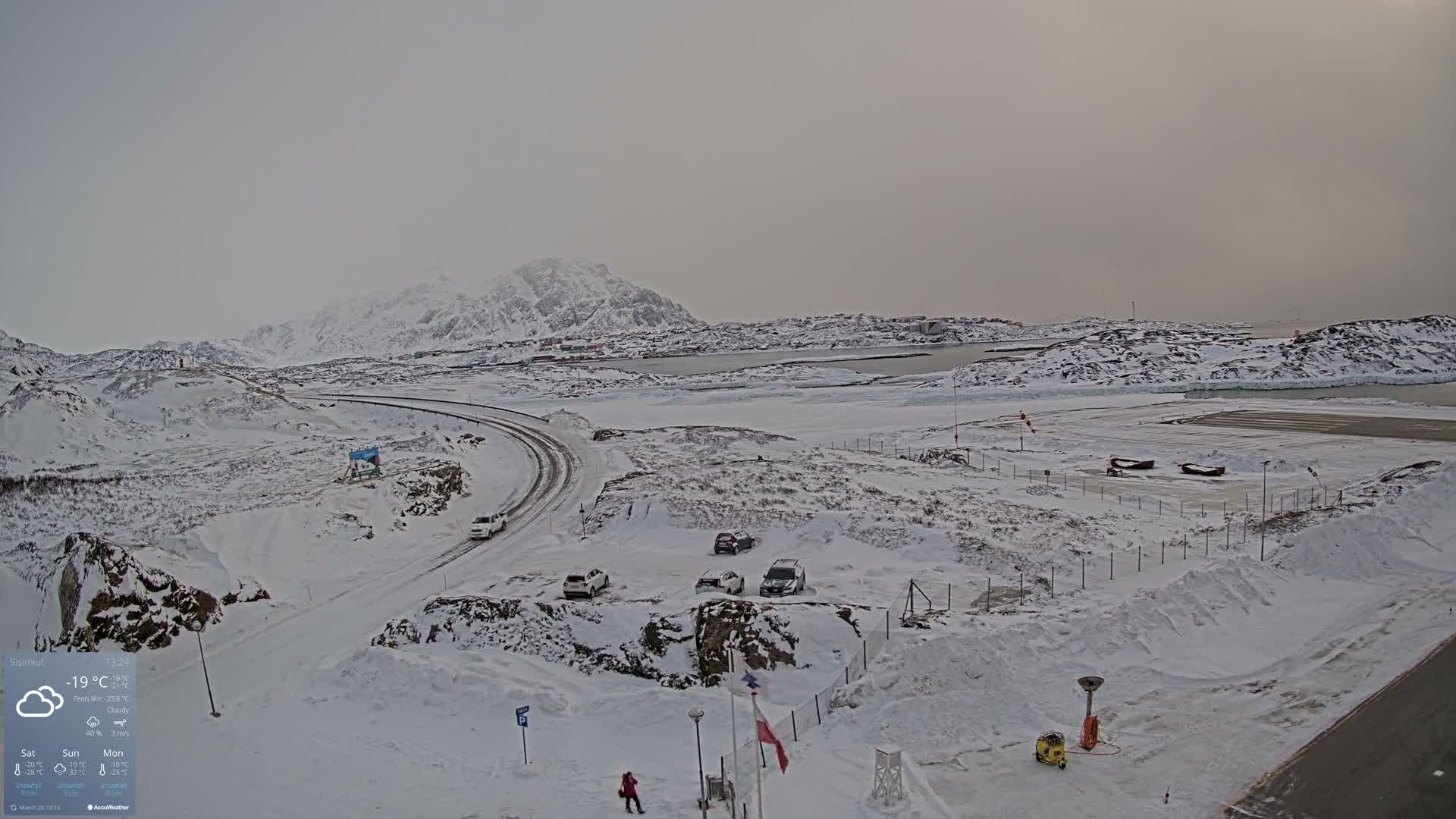 Sisimiut City & Sisimiut Airport Southeast Towards View Live Cam JHS / BGSS - Sisimiut, Qeqqata, Greenland, Denmark