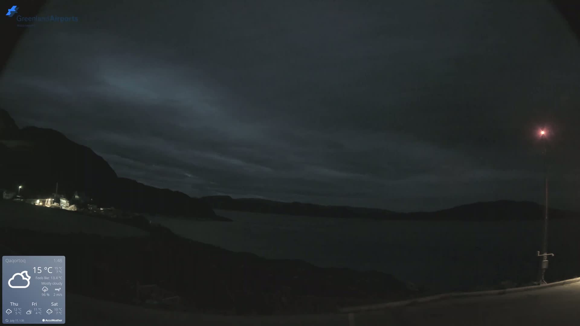 Qaqortoq Village & Mittarfik Qaqortoq Heliport Live Cam JJU / BGJH- Qaqortoq, Kujalleq, Greenland, Denmark