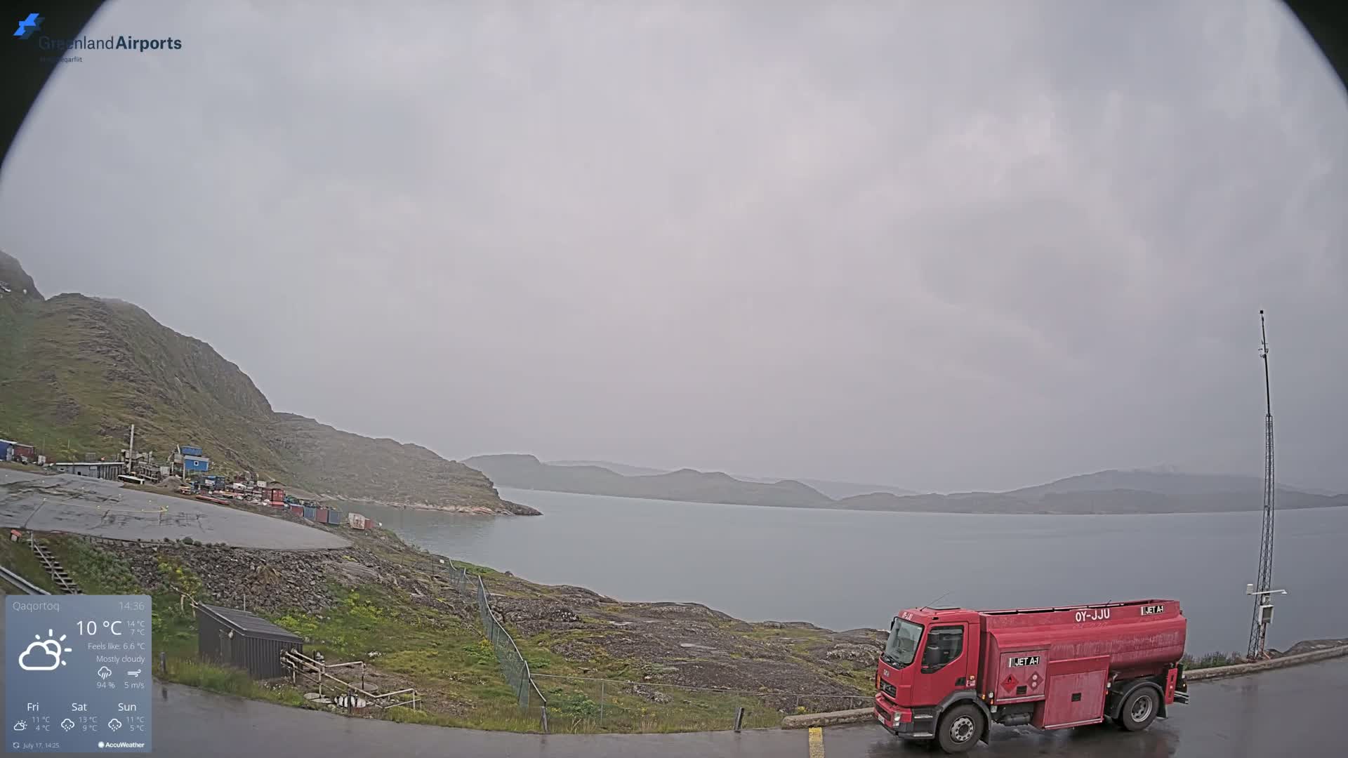 Qaqortoq Village & Mittarfik Qaqortoq Heliport Live Cam JJU / BGJH- Qaqortoq, Kujalleq, Greenland, Denmark