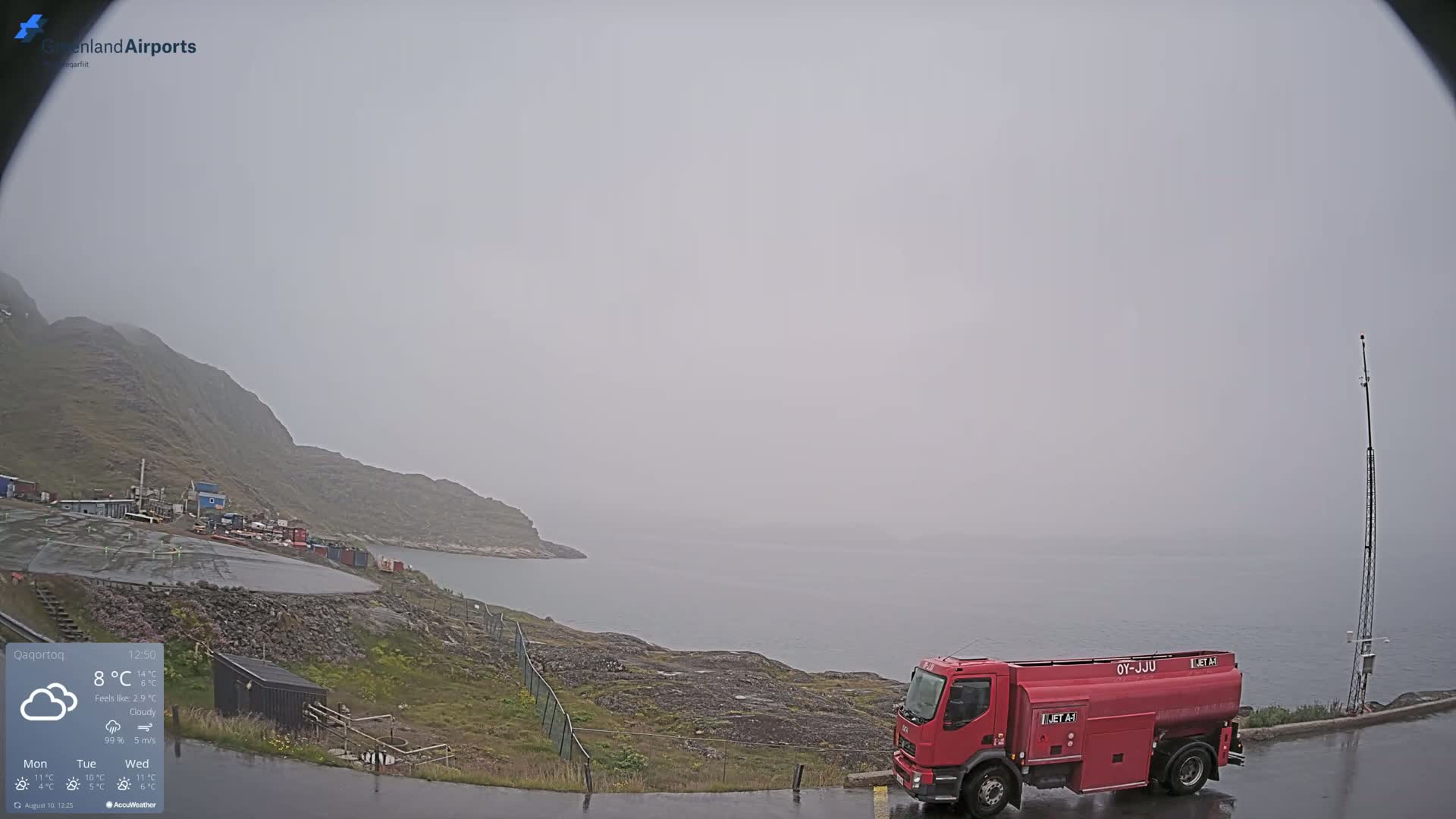 Qaqortoq Village & Mittarfik Qaqortoq Heliport Live Cam JJU / BGJH- Qaqortoq, Kujalleq, Greenland, Denmark