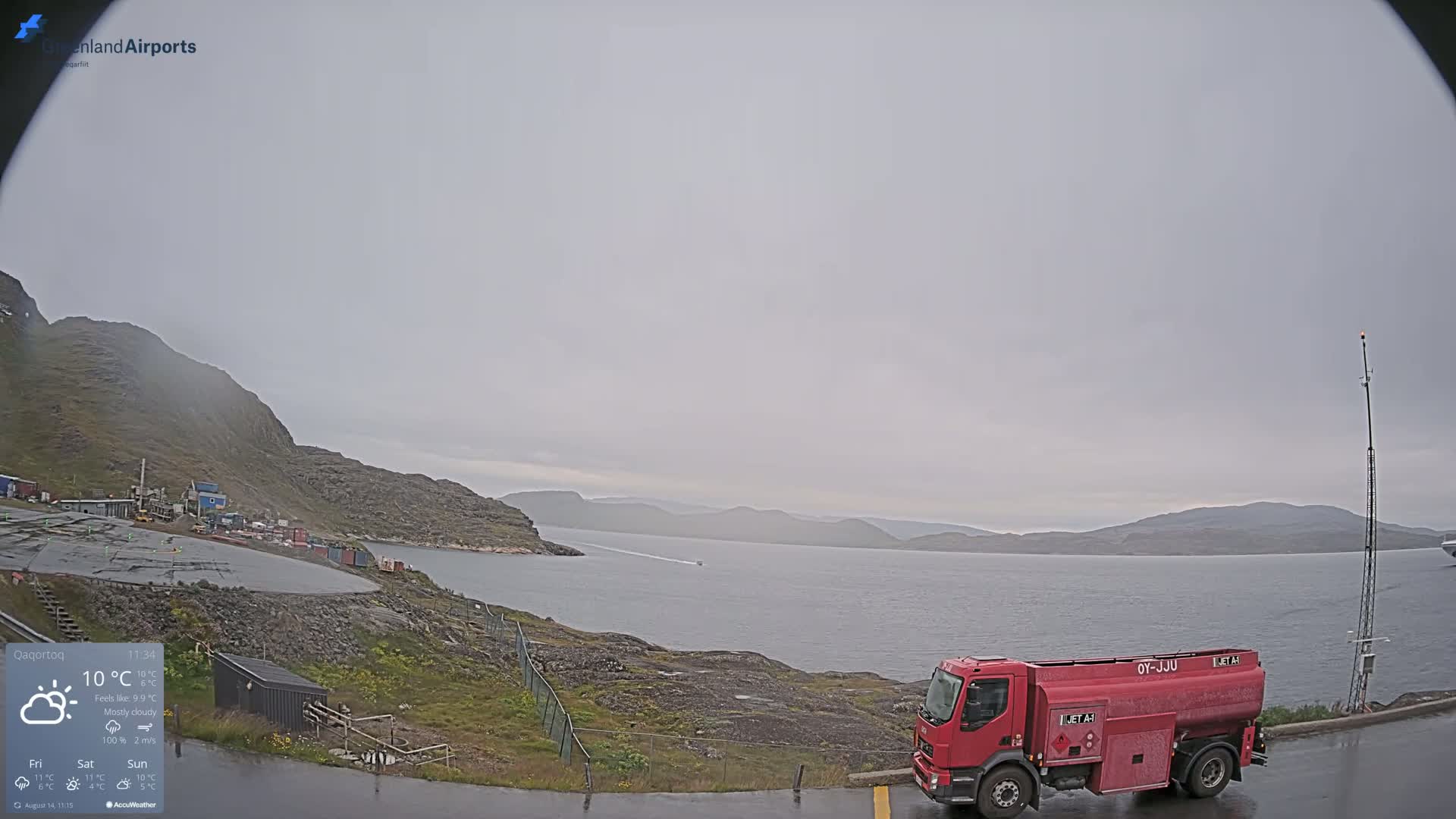 Qaqortoq Village & Mittarfik Qaqortoq Heliport Live Cam JJU / BGJH- Qaqortoq, Kujalleq, Greenland, Denmark