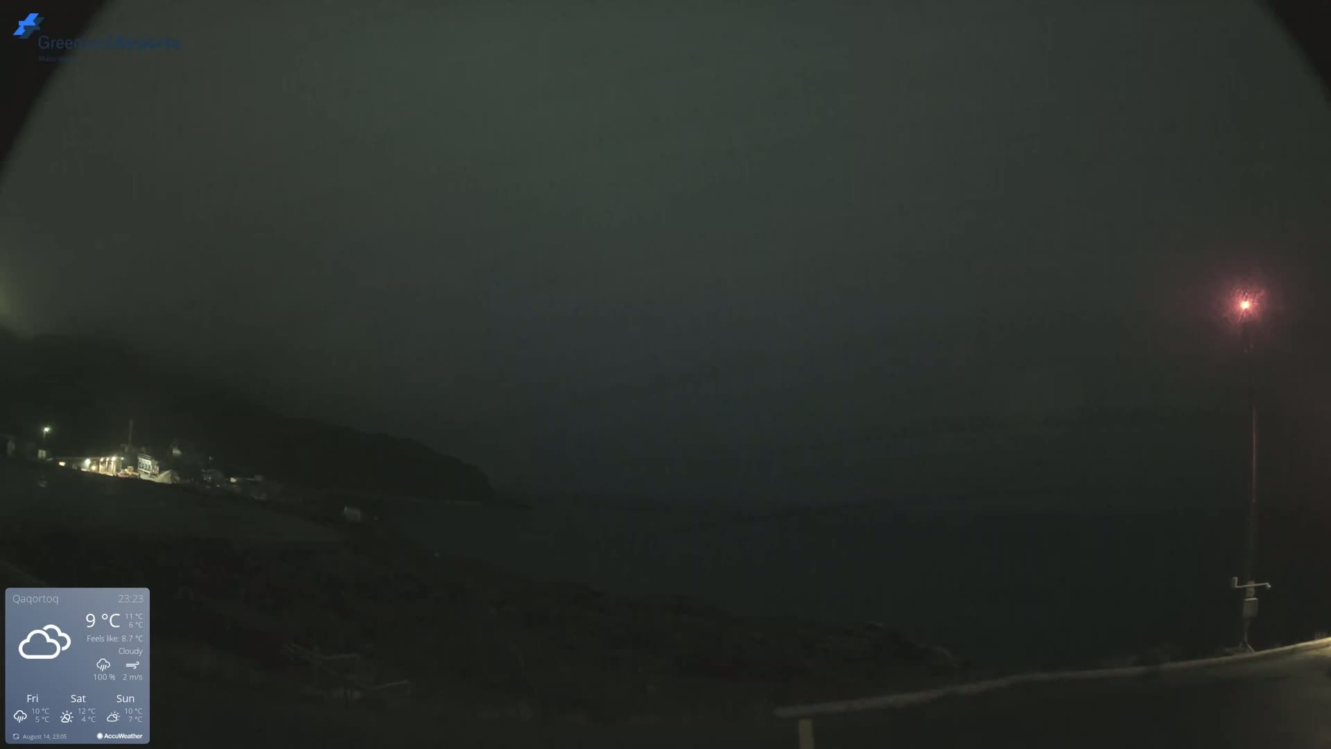 Qaqortoq Village & Mittarfik Qaqortoq Heliport Live Cam JJU / BGJH- Qaqortoq, Kujalleq, Greenland, Denmark