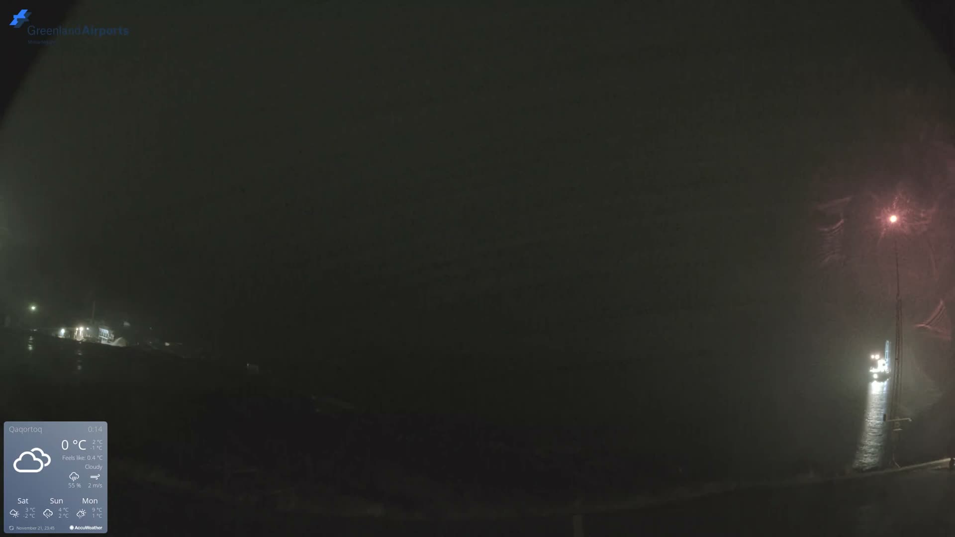 Qaqortoq Village & Mittarfik Qaqortoq Heliport Live Cam JJU / BGJH- Qaqortoq, Kujalleq, Greenland, Denmark