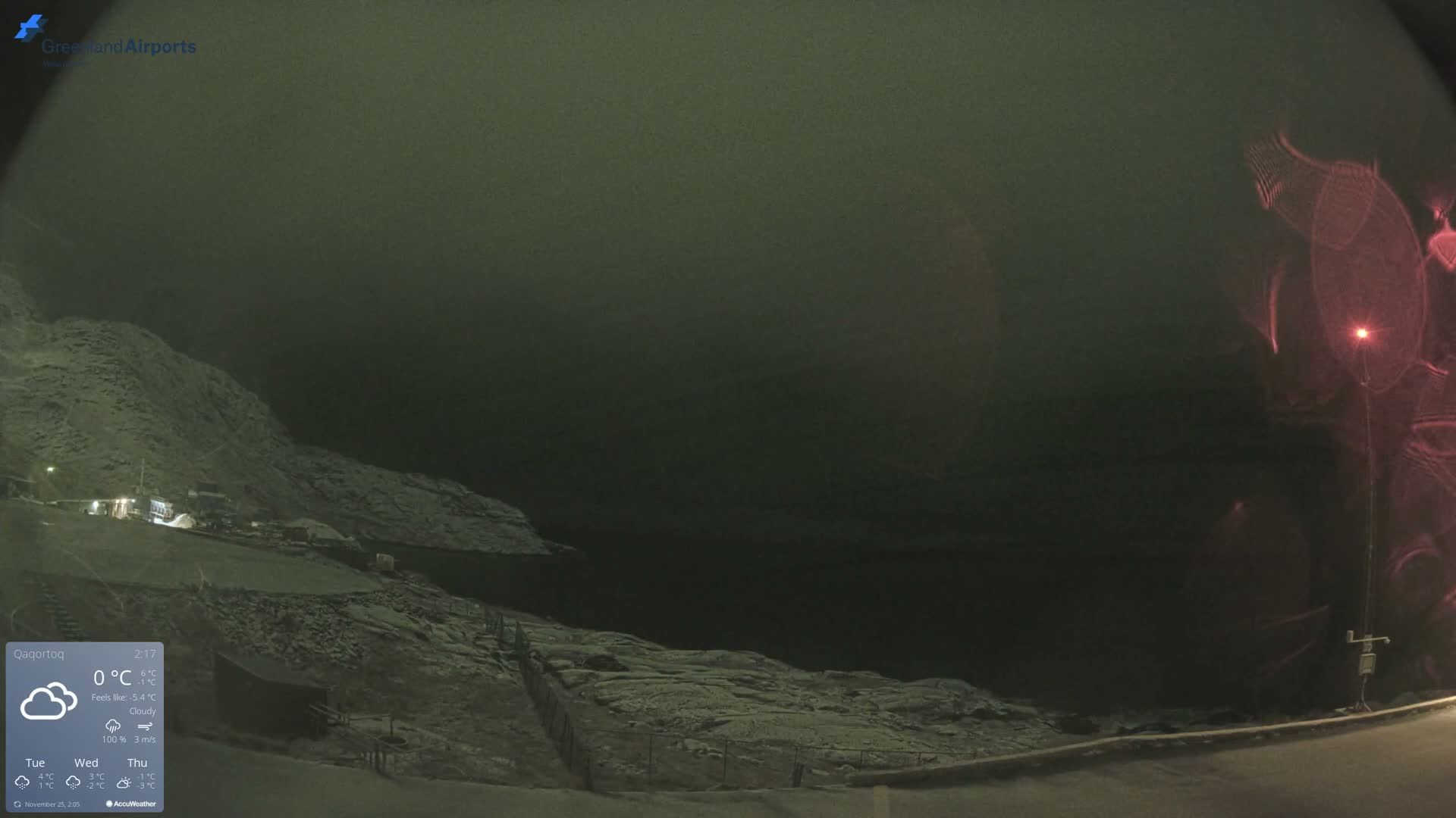 Qaqortoq Village & Mittarfik Qaqortoq Heliport Live Cam JJU / BGJH- Qaqortoq, Kujalleq, Greenland, Denmark