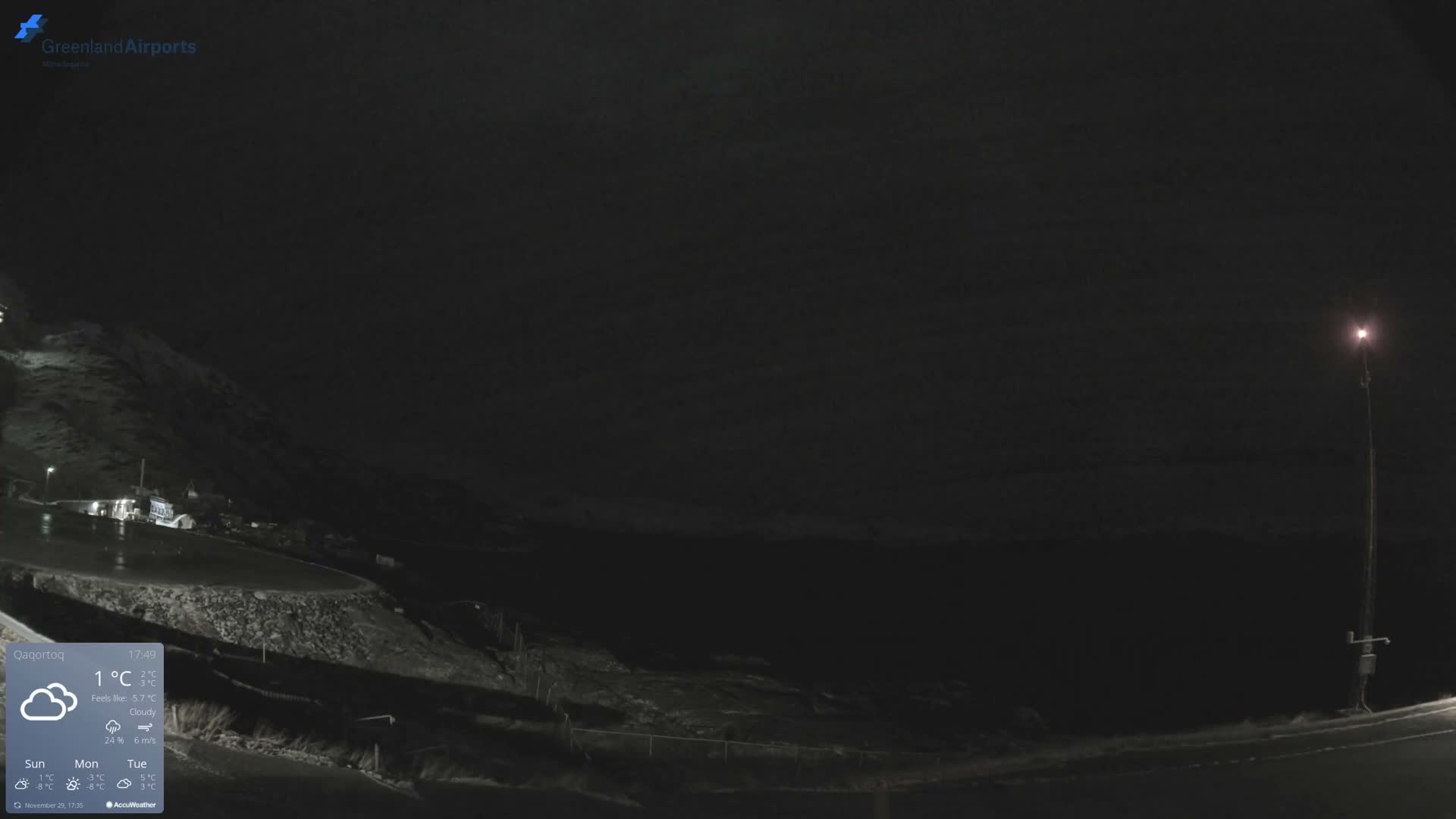 Qaqortoq Village & Mittarfik Qaqortoq Heliport Live Cam JJU / BGJH- Qaqortoq, Kujalleq, Greenland, Denmark