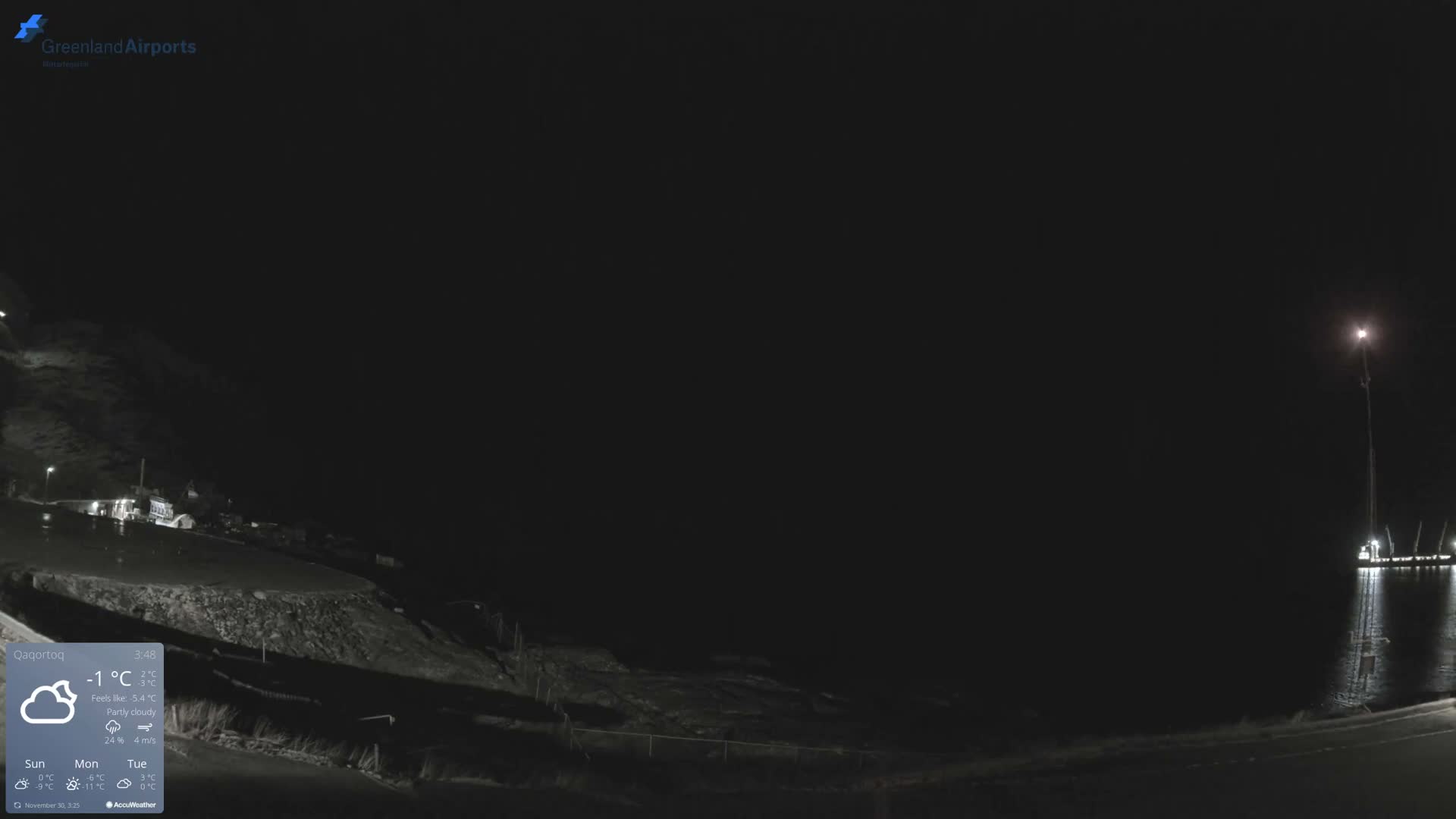 Qaqortoq Village & Mittarfik Qaqortoq Heliport Live Cam JJU / BGJH- Qaqortoq, Kujalleq, Greenland, Denmark
