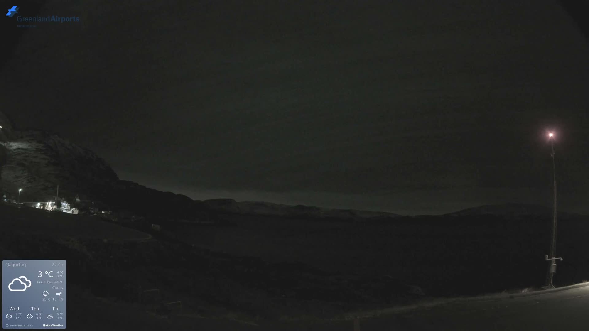 Qaqortoq Village & Mittarfik Qaqortoq Heliport Live Cam JJU / BGJH- Qaqortoq, Kujalleq, Greenland, Denmark