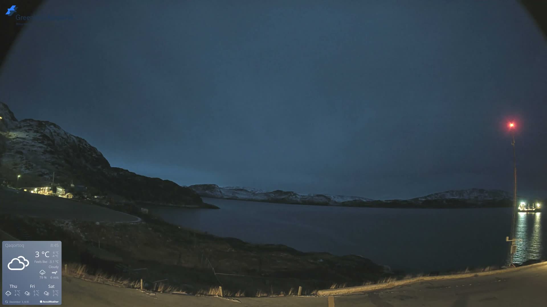 Qaqortoq Village & Mittarfik Qaqortoq Heliport Live Cam JJU / BGJH- Qaqortoq, Kujalleq, Greenland, Denmark