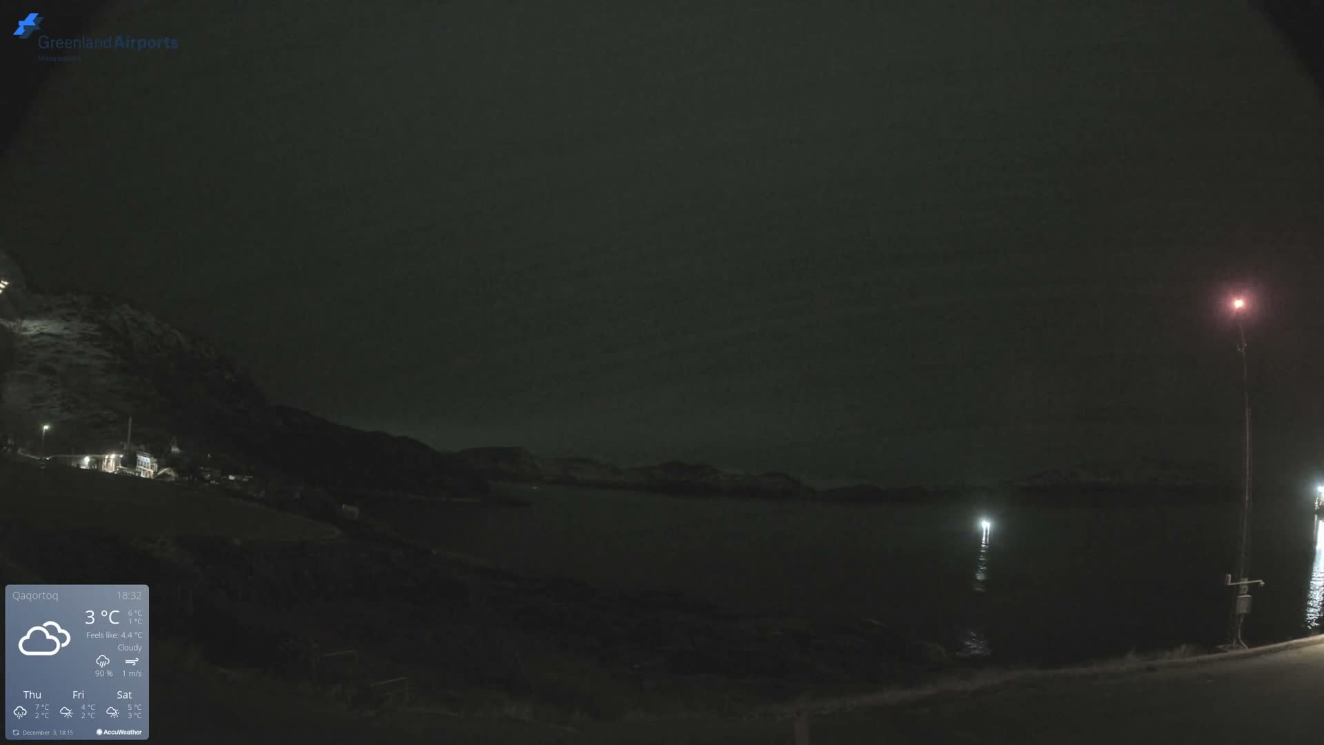 Qaqortoq Village & Mittarfik Qaqortoq Heliport Live Cam JJU / BGJH- Qaqortoq, Kujalleq, Greenland, Denmark