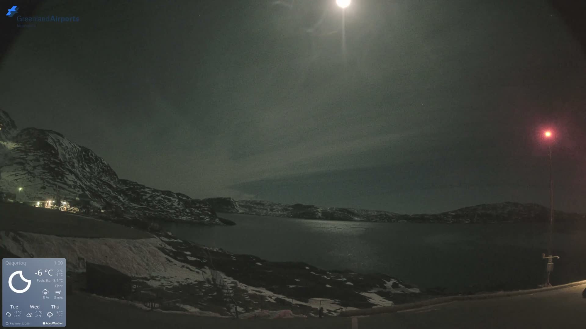 Qaqortoq Village & Mittarfik Qaqortoq Heliport Live Cam JJU / BGJH- Qaqortoq, Kujalleq, Greenland, Denmark