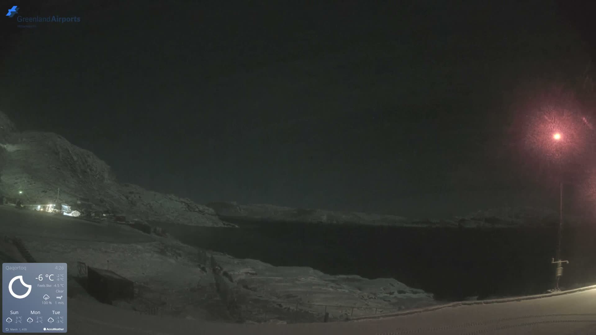 Qaqortoq Village & Mittarfik Qaqortoq Heliport Live Cam JJU / BGJH- Qaqortoq, Kujalleq, Greenland, Denmark