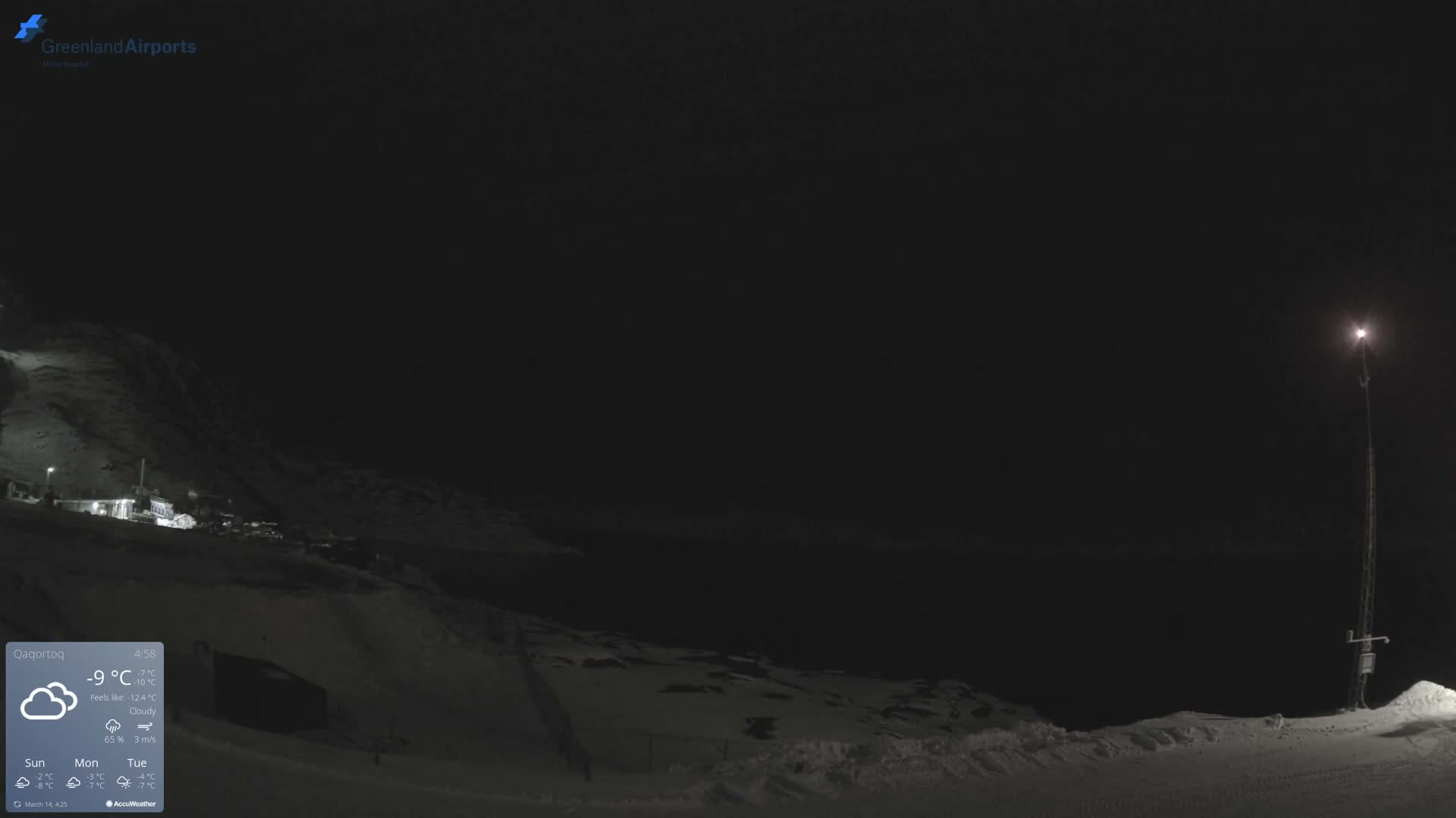 Qaqortoq Village & Mittarfik Qaqortoq Heliport Live Cam JJU / BGJH- Qaqortoq, Kujalleq, Greenland, Denmark