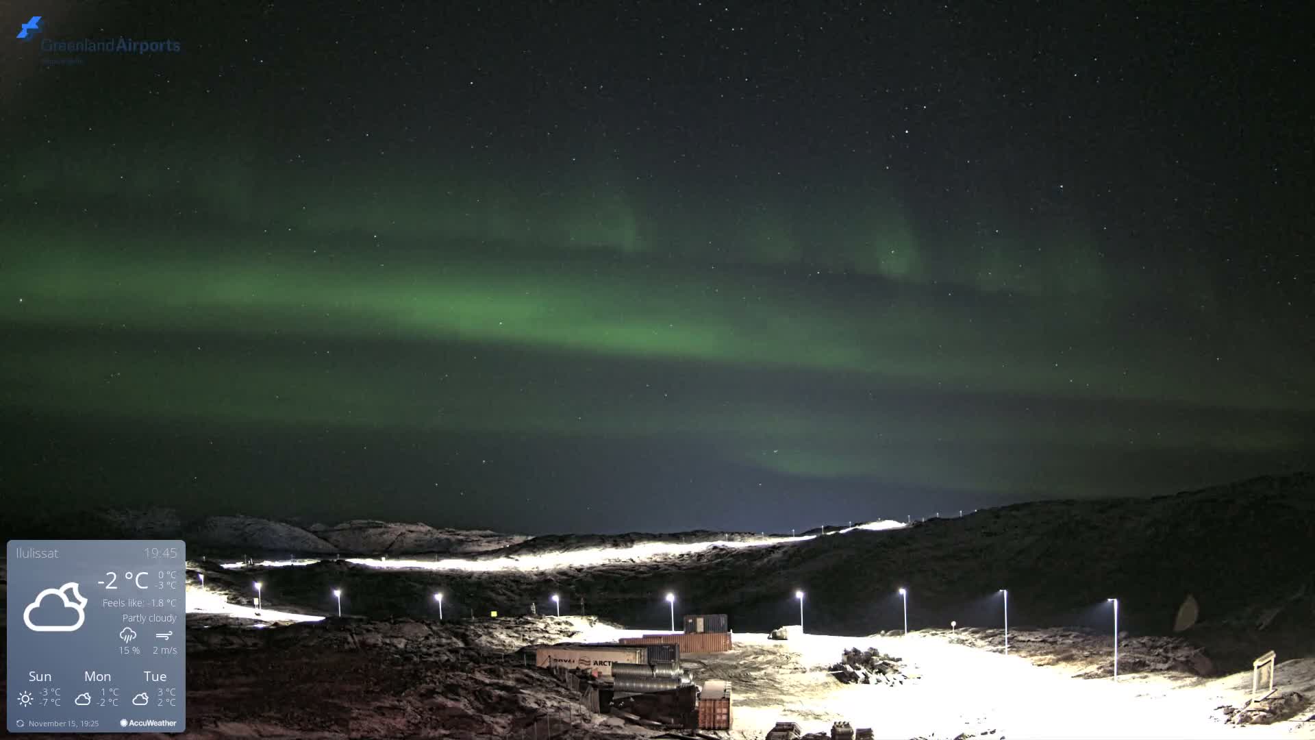 Ilulissat Airport South Gate View Live Cam JAV / BGJN - Ilulissat, Avannaata, Greenland, Denmark