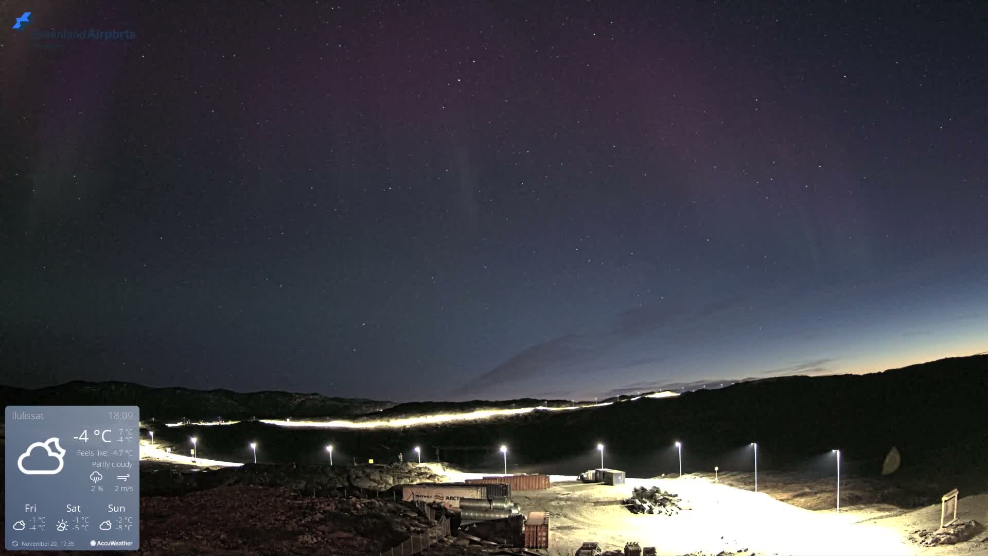 Ilulissat Airport South Gate View Live Cam JAV / BGJN - Ilulissat, Avannaata, Greenland, Denmark