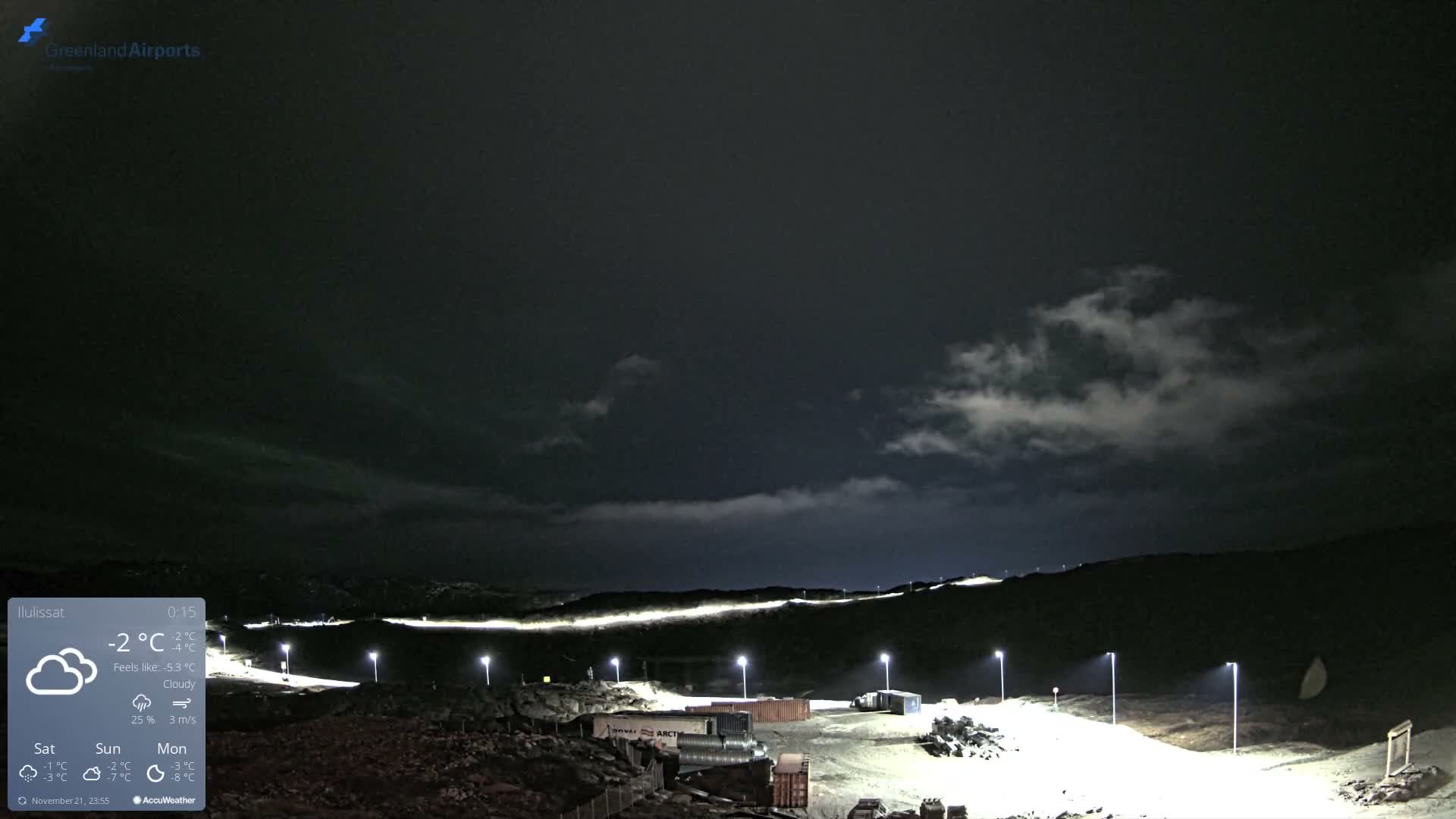 Ilulissat Airport South Gate View Live Cam JAV / BGJN - Ilulissat, Avannaata, Greenland, Denmark