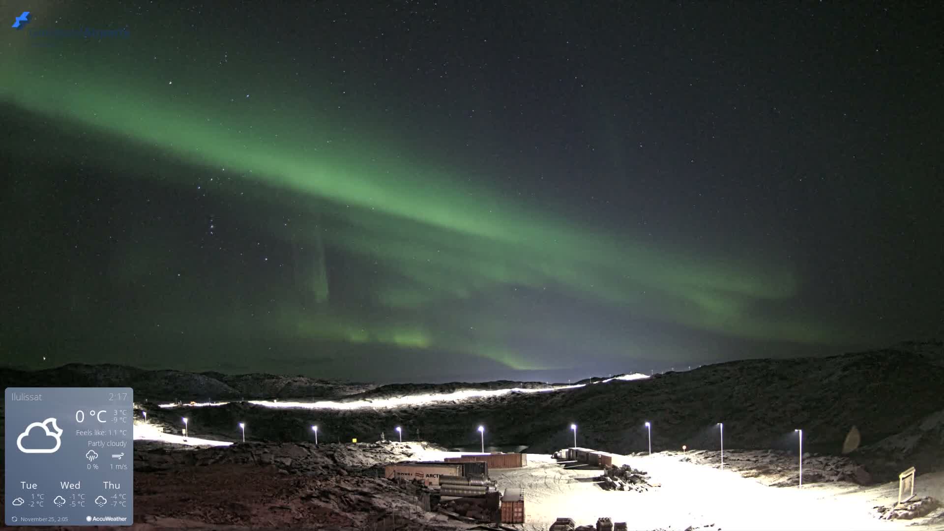 Ilulissat Airport South Gate View Live Cam JAV / BGJN - Ilulissat, Avannaata, Greenland, Denmark