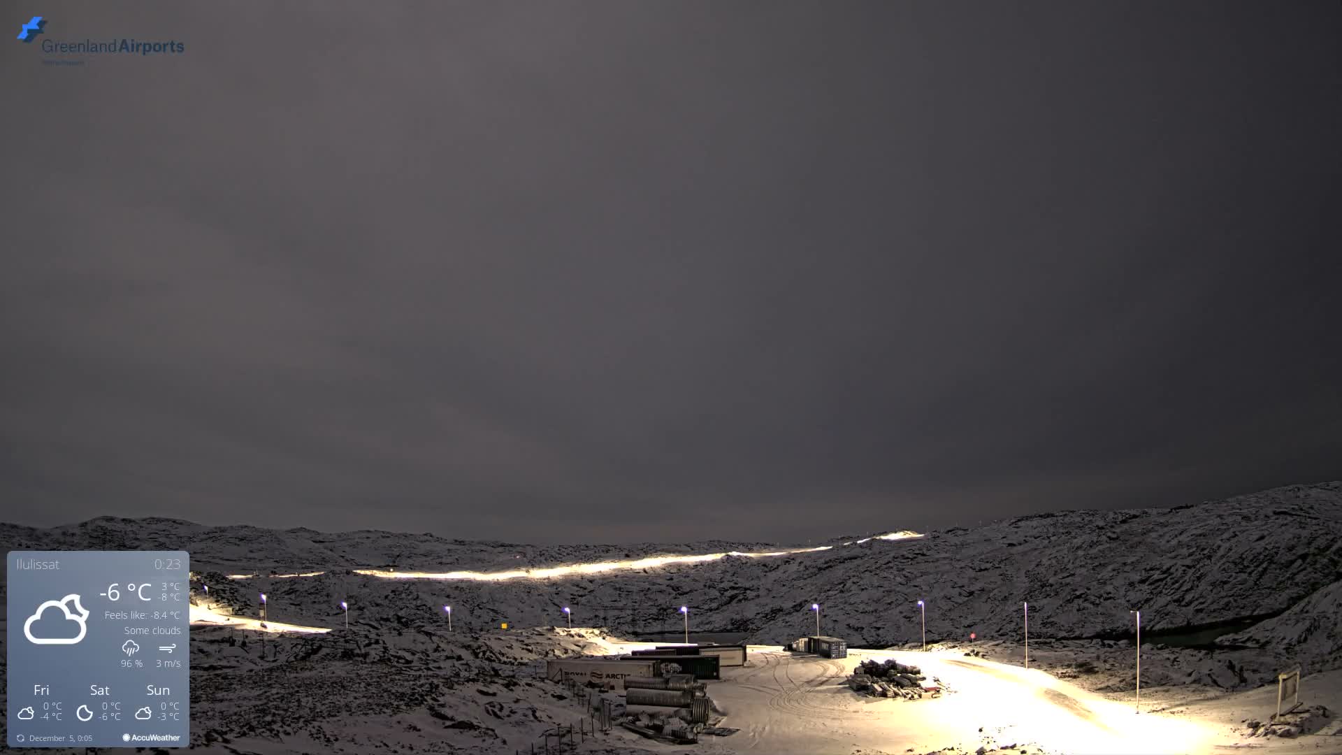 Ilulissat Airport South Gate View Live Cam JAV / BGJN - Ilulissat, Avannaata, Greenland, Denmark