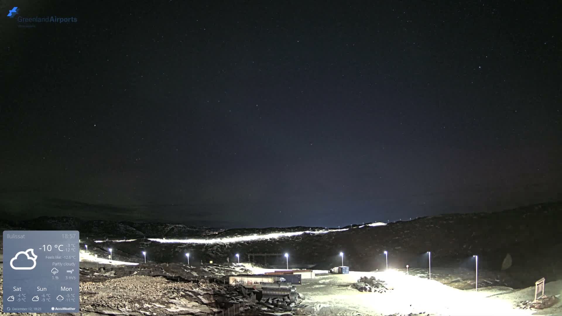 Ilulissat Airport South Gate View Live Cam JAV / BGJN - Ilulissat, Avannaata, Greenland, Denmark
