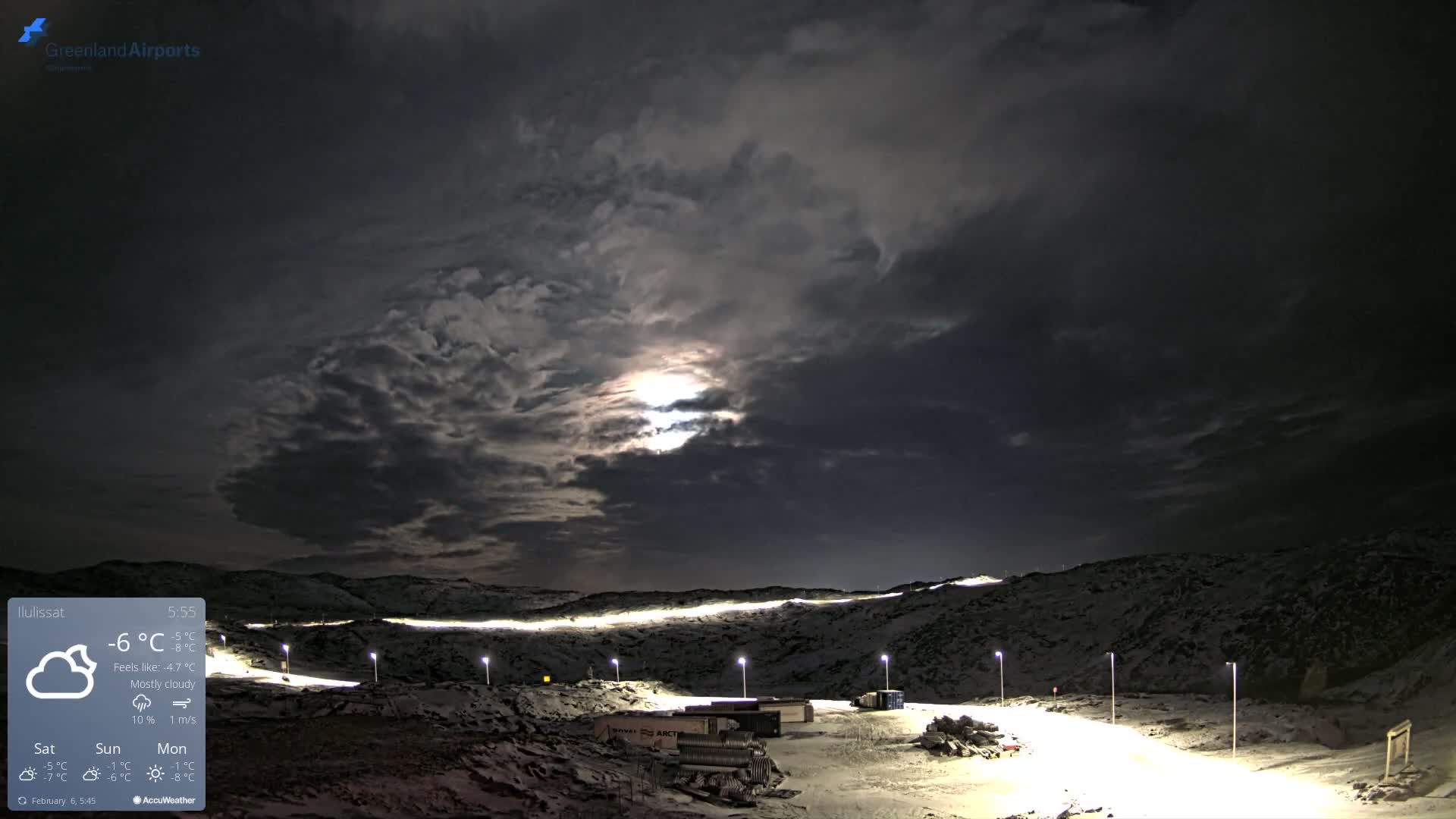 Ilulissat Airport South Gate View Live Cam JAV / BGJN - Ilulissat, Avannaata, Greenland, Denmark