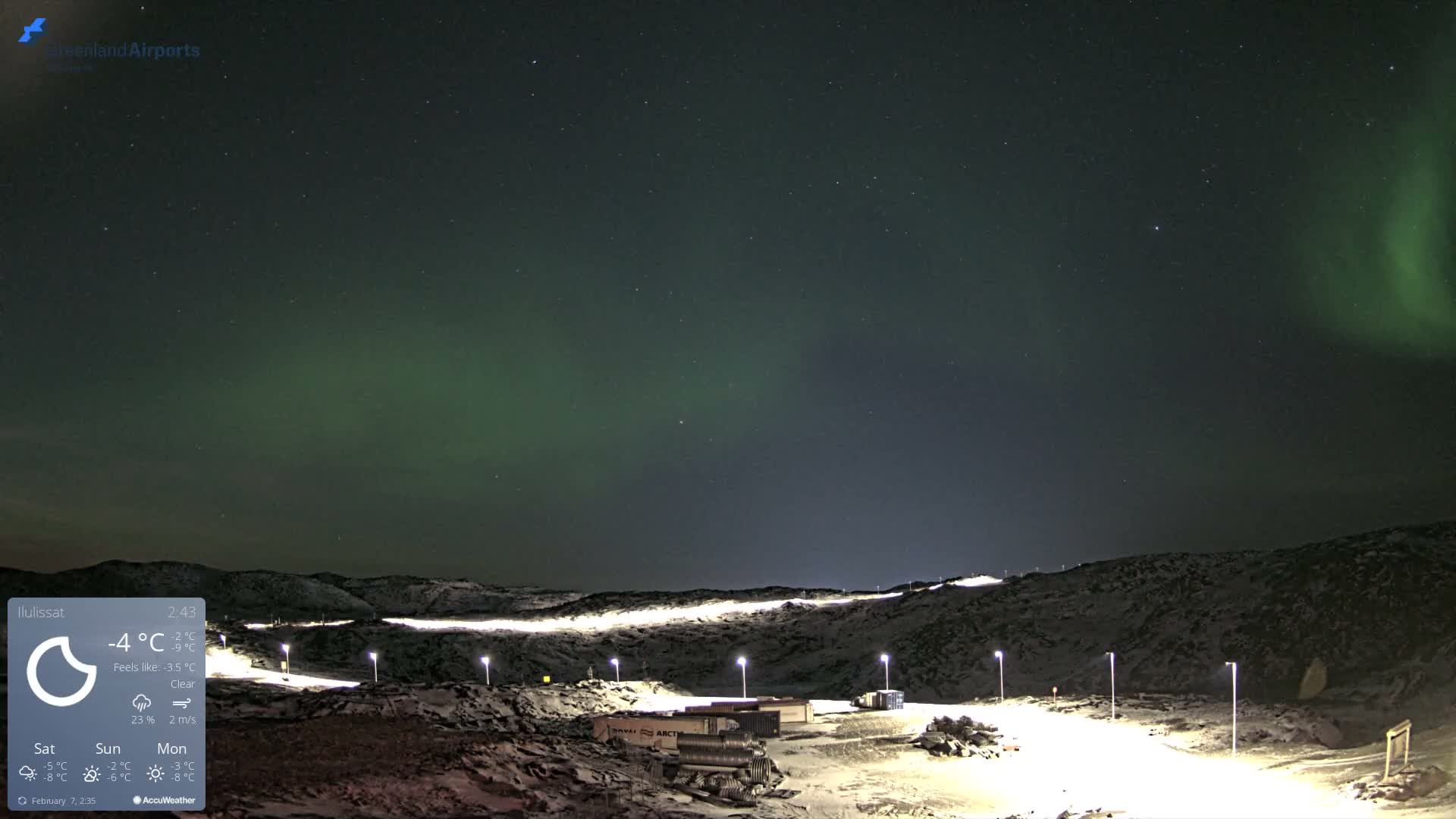 Ilulissat Airport South Gate View Live Cam JAV / BGJN - Ilulissat, Avannaata, Greenland, Denmark