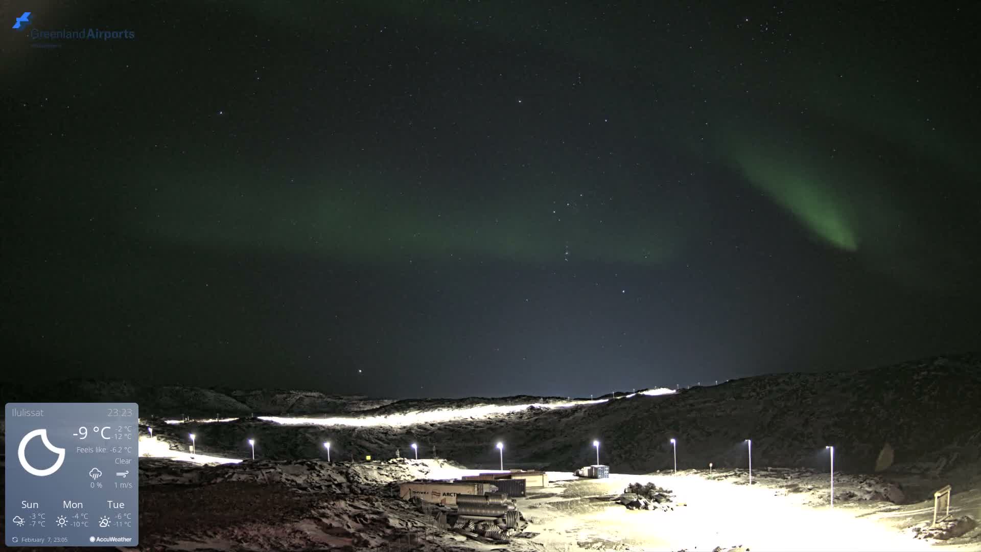 Ilulissat Airport South Gate View Live Cam JAV / BGJN - Ilulissat, Avannaata, Greenland, Denmark