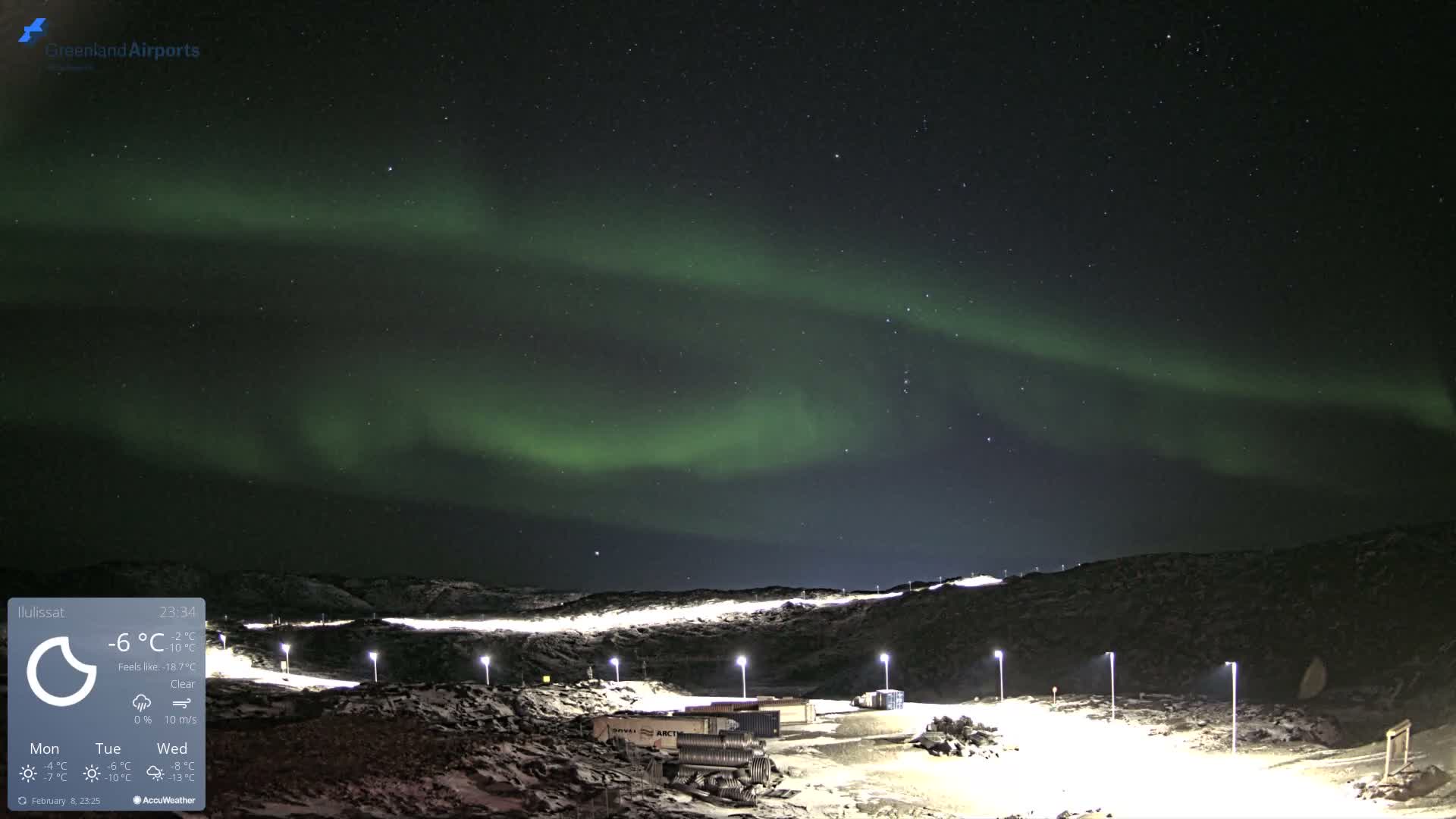 Ilulissat Airport South Gate View Live Cam JAV / BGJN - Ilulissat, Avannaata, Greenland, Denmark