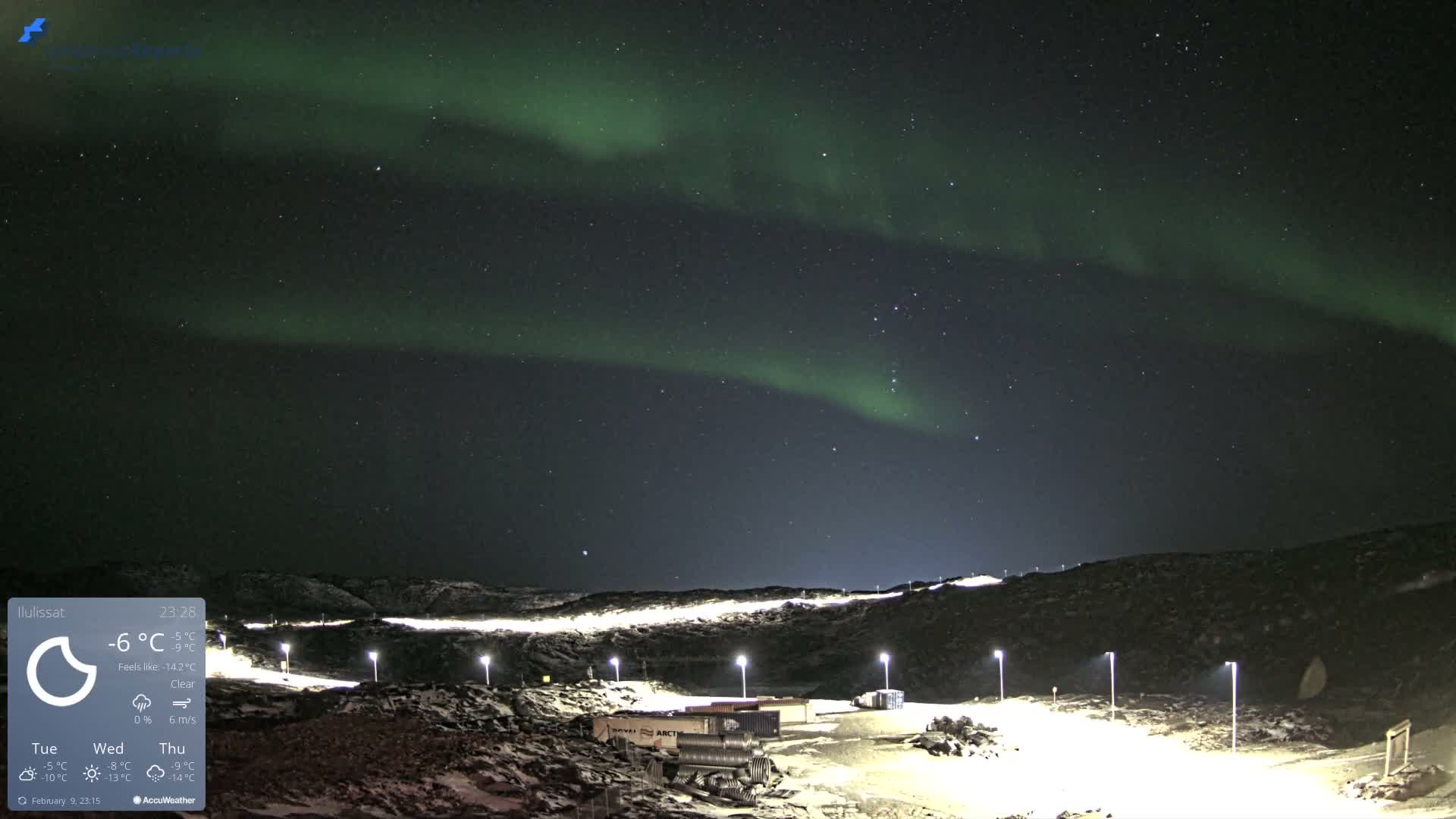 Ilulissat Airport South Gate View Live Cam JAV / BGJN - Ilulissat, Avannaata, Greenland, Denmark