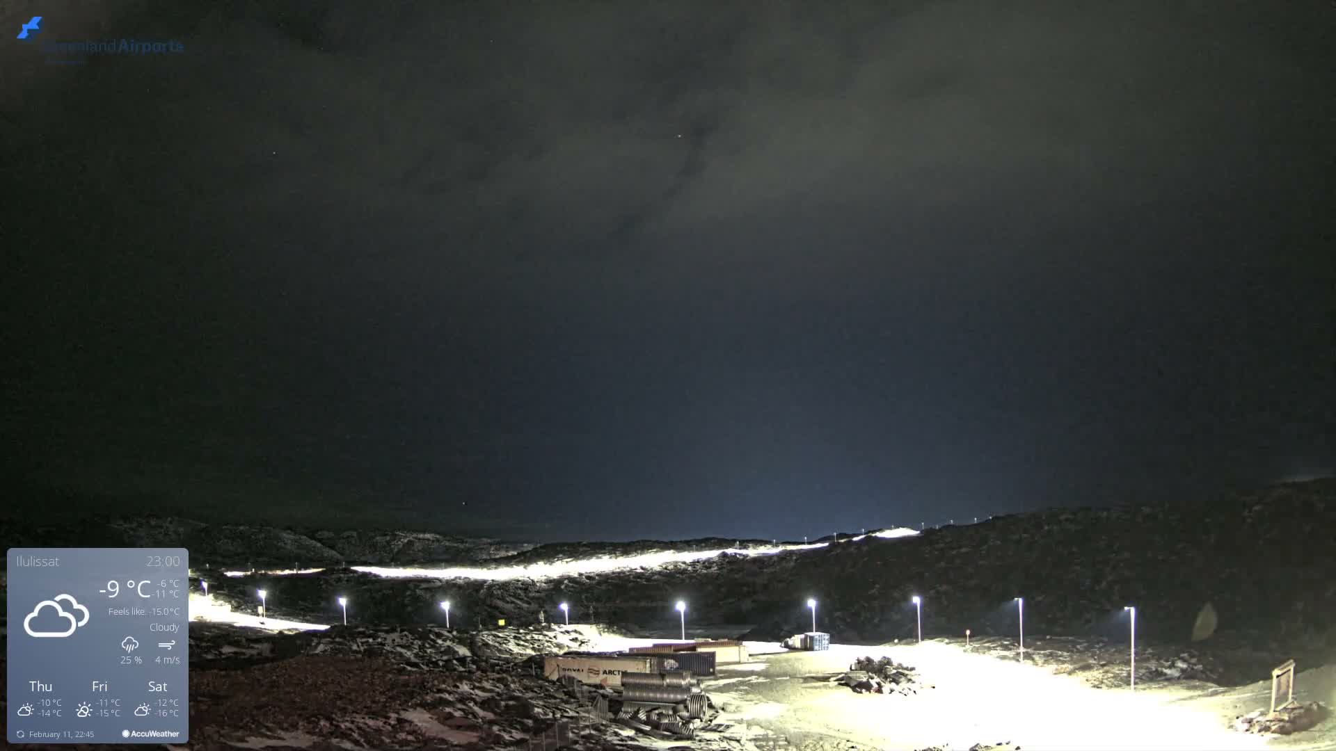 Ilulissat Airport South Gate View Live Cam JAV / BGJN - Ilulissat, Avannaata, Greenland, Denmark