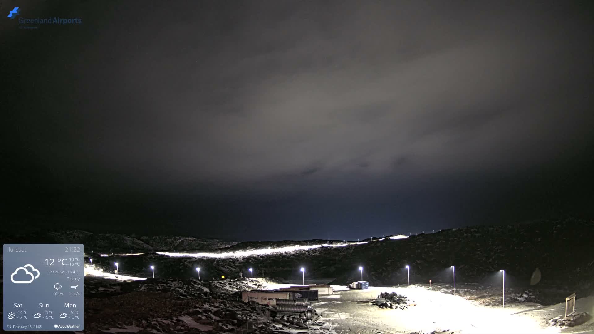 Ilulissat Airport South Gate View Live Cam JAV / BGJN - Ilulissat, Avannaata, Greenland, Denmark