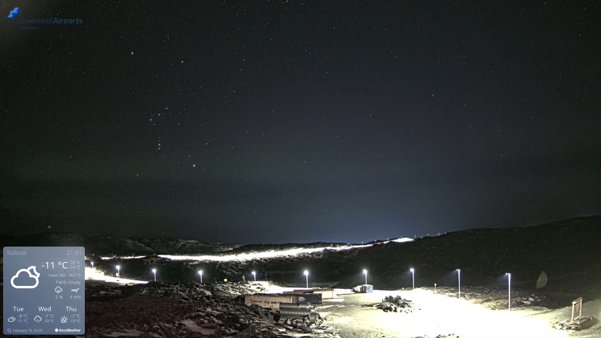 Ilulissat Airport South Gate View Live Cam JAV / BGJN - Ilulissat, Avannaata, Greenland, Denmark