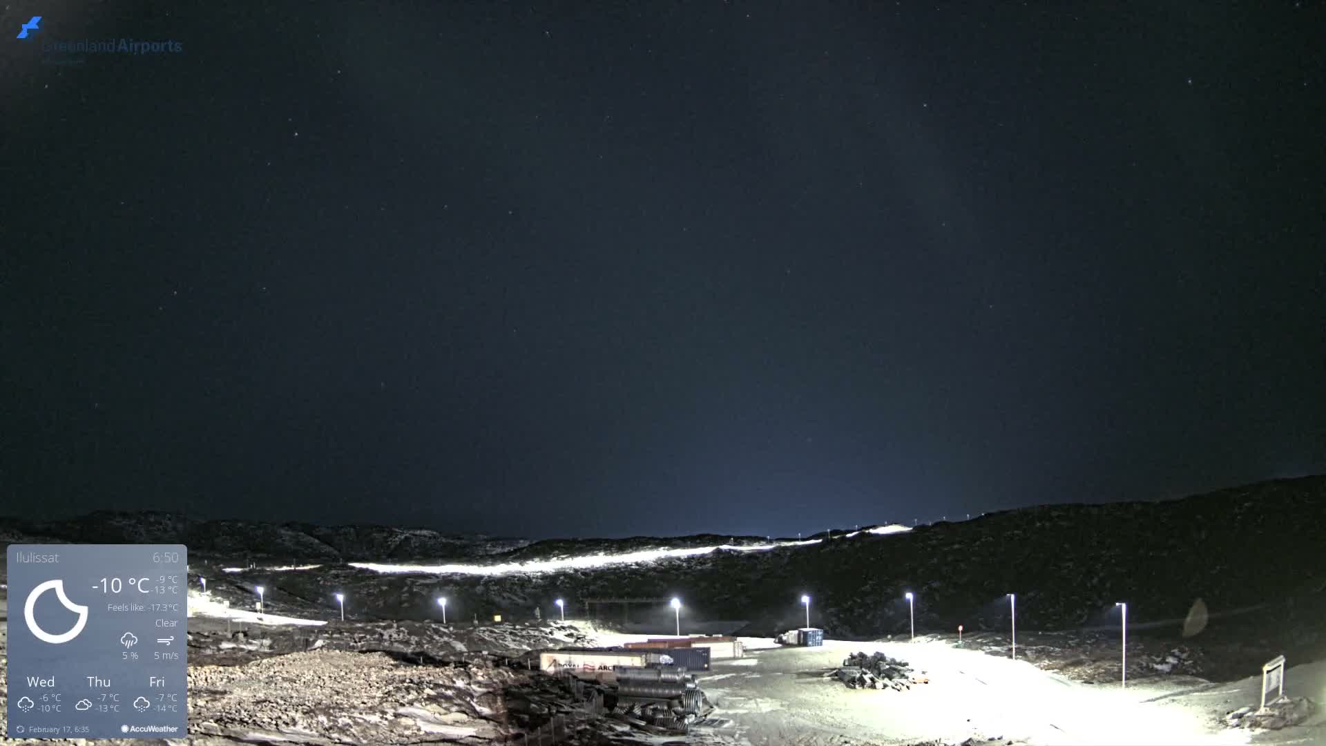 Ilulissat Airport South Gate View Live Cam JAV / BGJN - Ilulissat, Avannaata, Greenland, Denmark