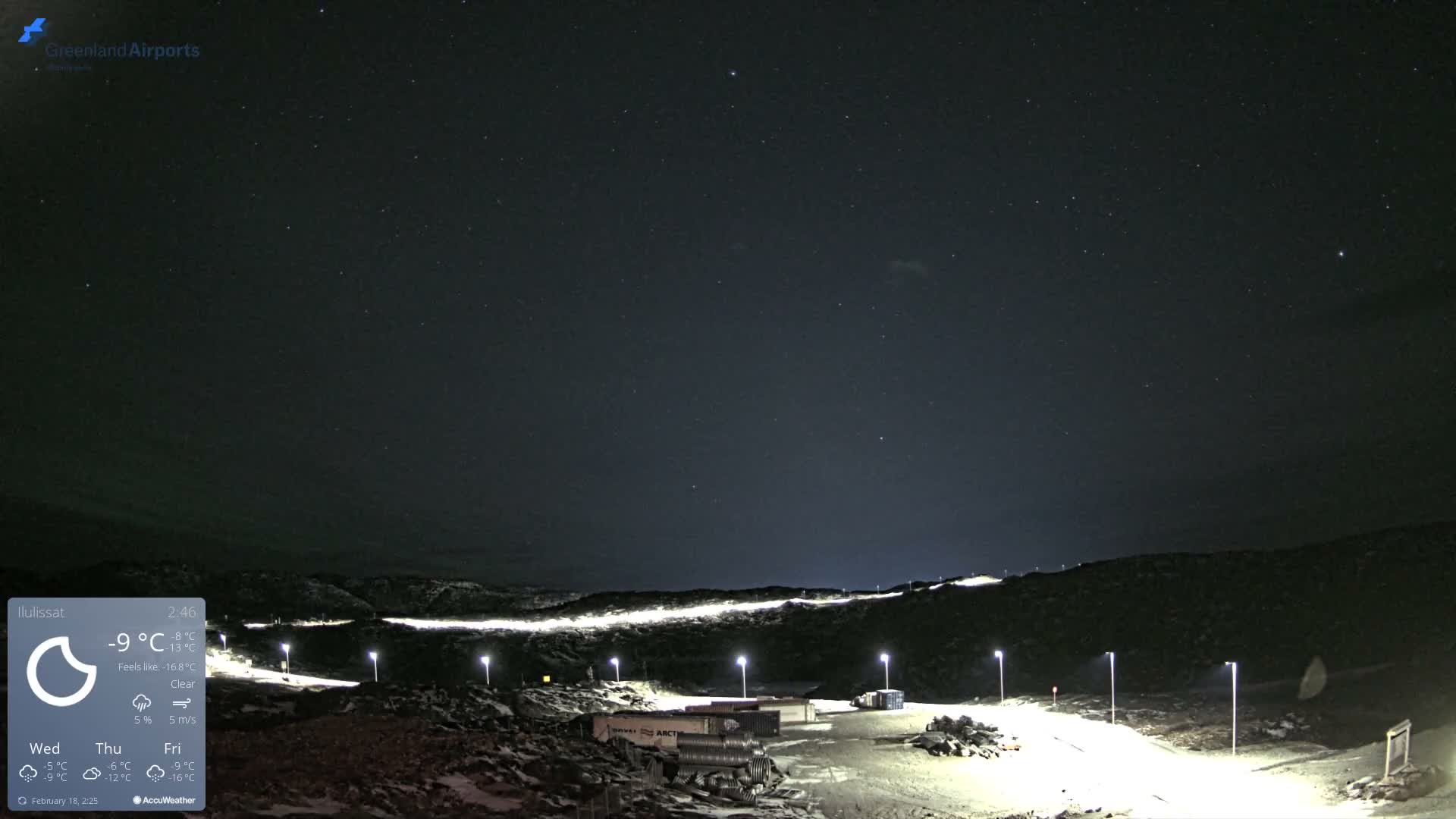 Ilulissat Airport South Gate View Live Cam JAV / BGJN - Ilulissat, Avannaata, Greenland, Denmark